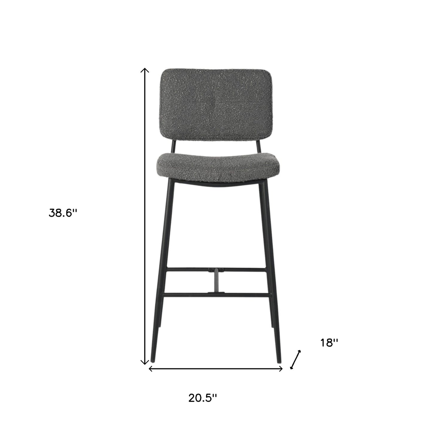 Set of Two Green and Black Manufactured Wood and Steel Low Back Bar Height Bar Chairs By Homeroots | Bar Stools | Modishstore - 8