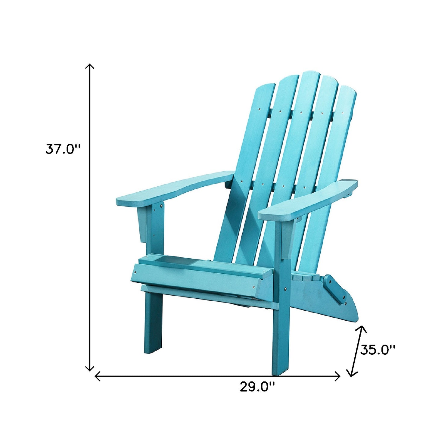 Blue Heavy Duty Plastic Indoor Outdoor Adirondack Chair By Homeroots | Outdoor Chairs | Modishstore - 6