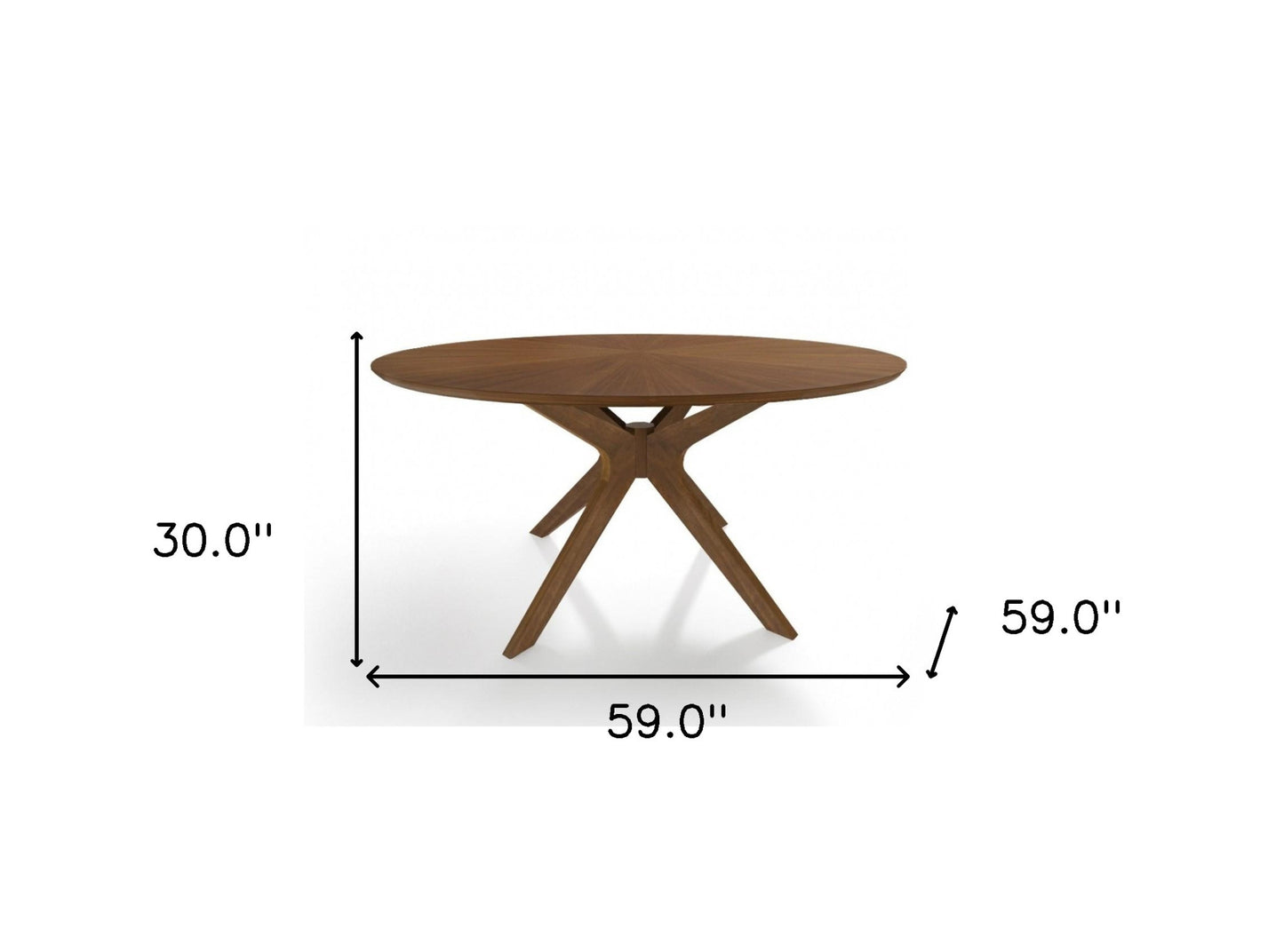 Brown Rounded Pedestal Base Dining Table By Homeroots | Dining Tables | Modishstore - 5