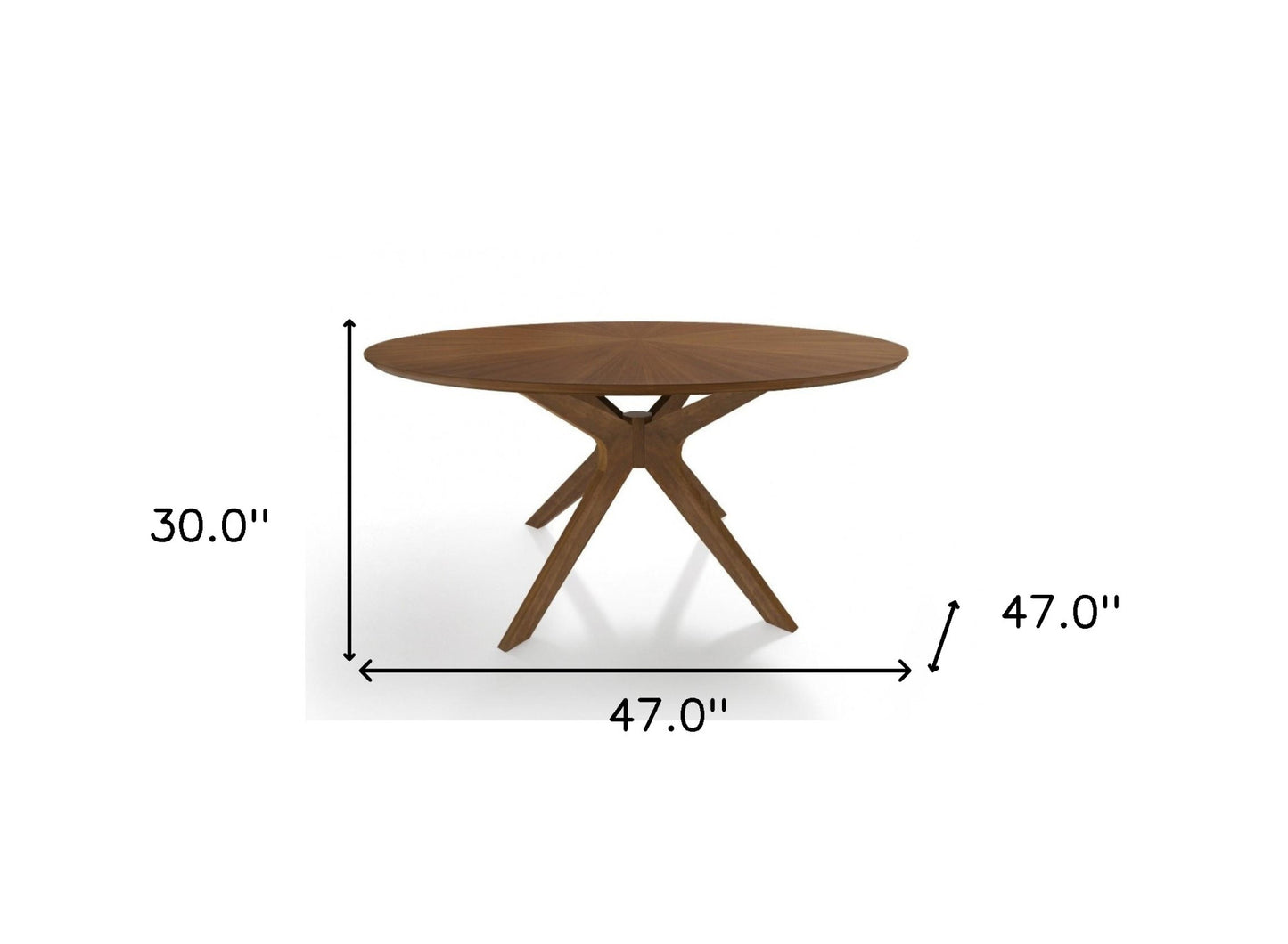 Brown Rounded Solid Manufactured Wood Pedestal Base Dining Table By Homeroots | Dining Tables | Modishstore - 4