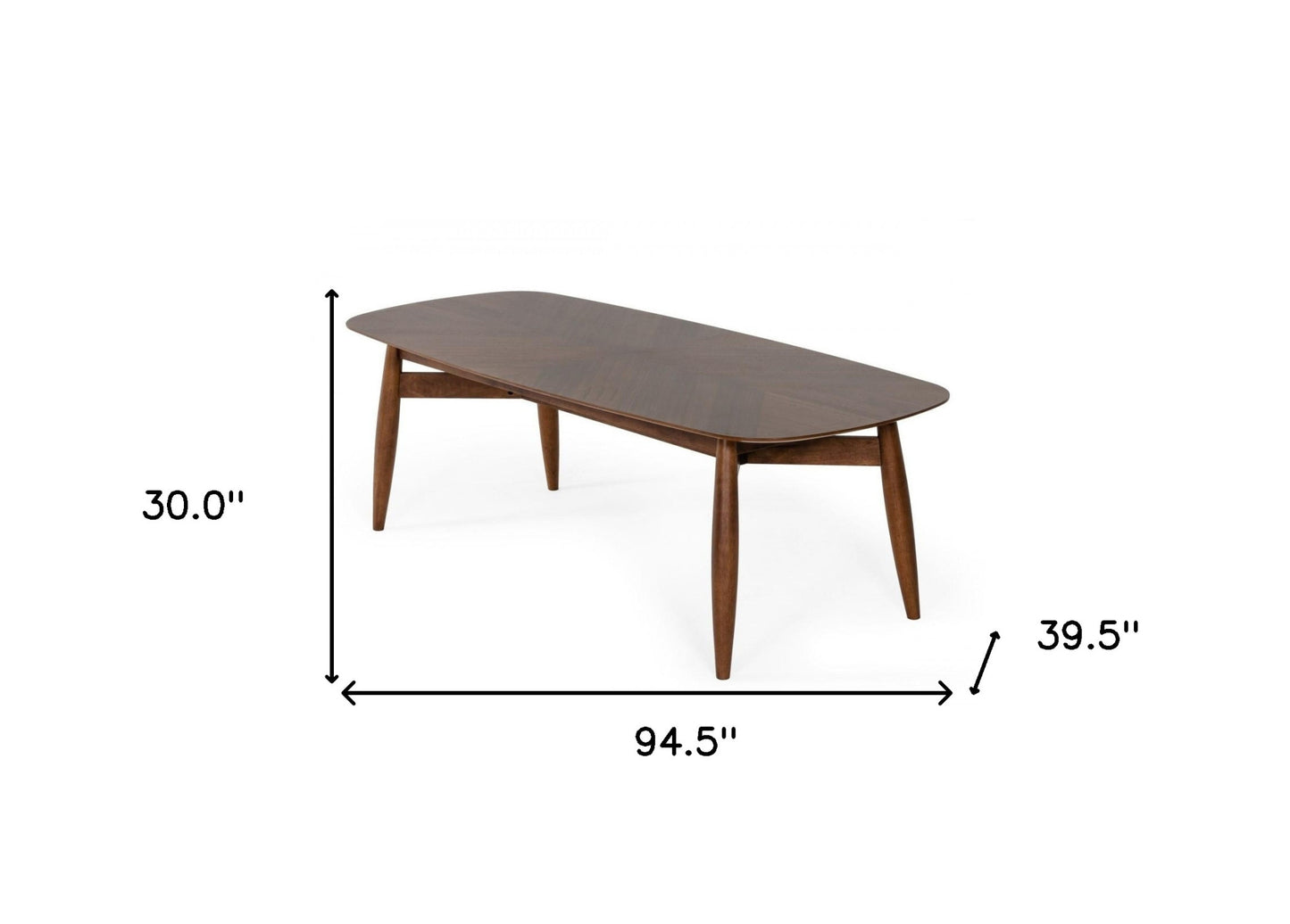 Brown Solid Wood Dining Table By Homeroots | Dining Tables | Modishstore - 6