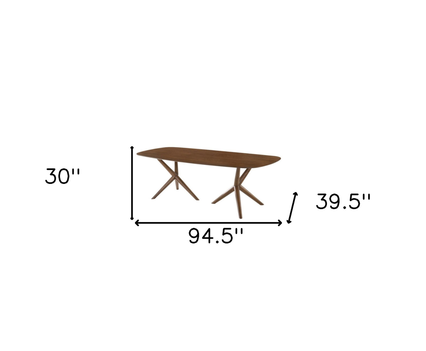 Brown Solid Manufactured Wood Dining Table By Homeroots | Dining Tables | Modishstore - 4
