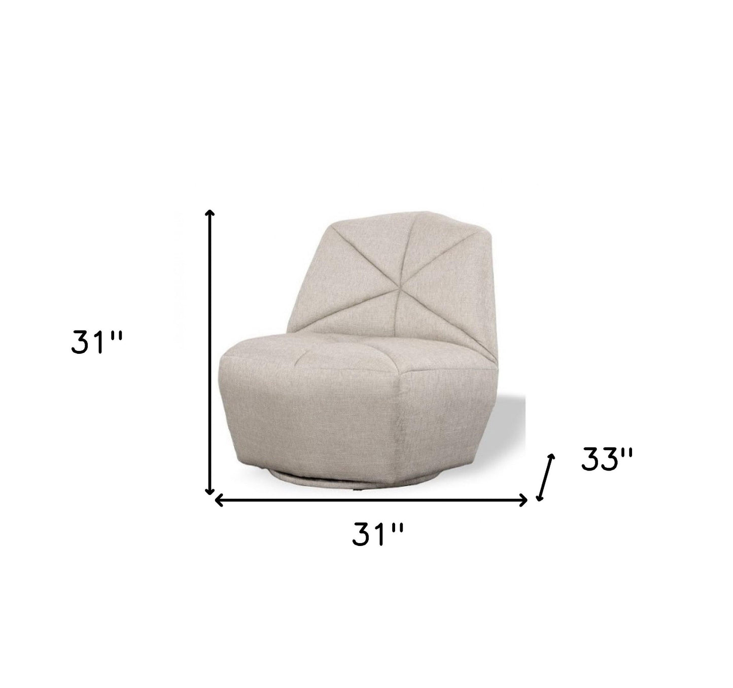 Gray Upholstered Lounge Chair By Homeroots | Accent Chairs | Modishstore - 6