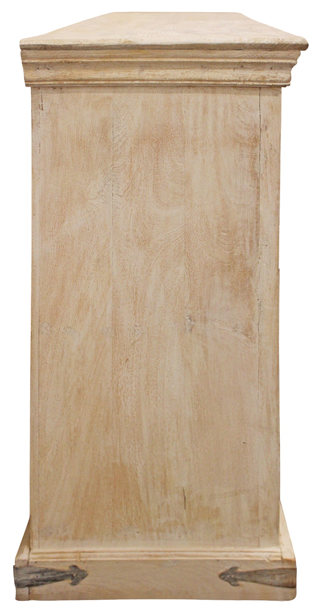 Beige Solid Wood Sideboard with Four Doors By Homeroots | Sideboards | Modishstore - 8