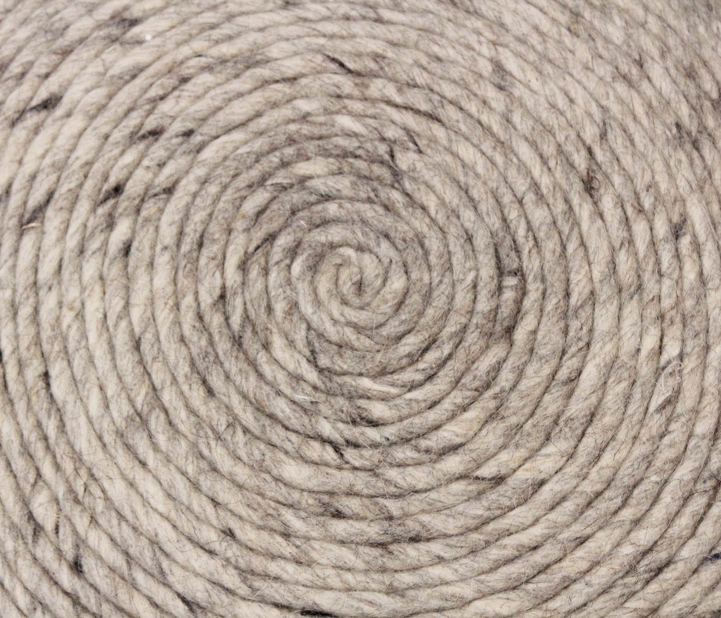 Gray Wool Round Ribbed Pouf Ottoman By Homeroots | Ottomans | Modishstore - 6