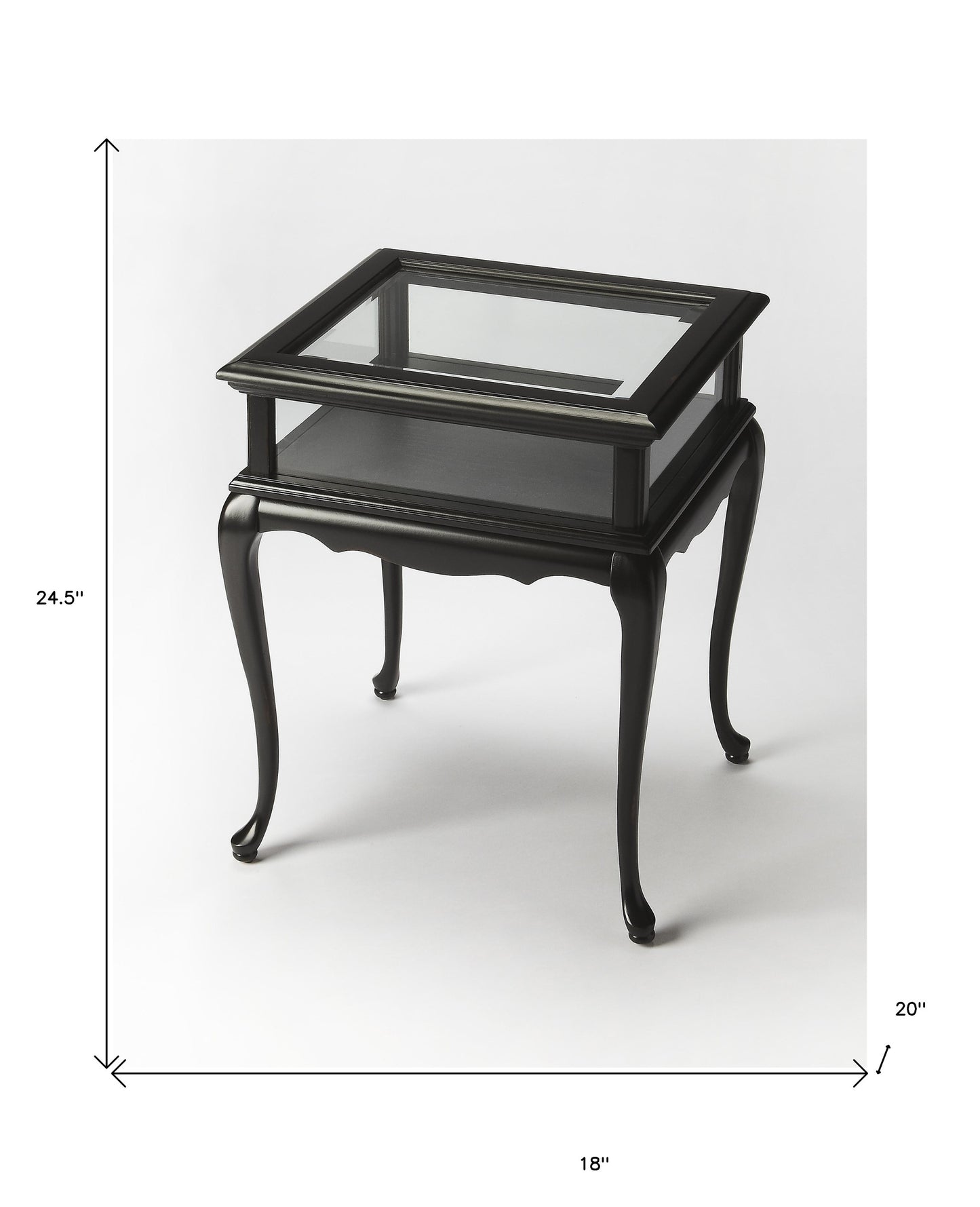 Black Glass End Table By Homeroots | End Tables | Modishstore - 5