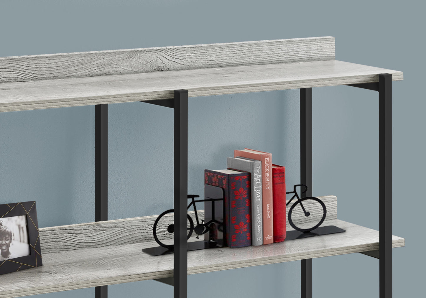 Black And Gray End Table With Three Shelves By Homeroots | End Tables | Modishstore - 8