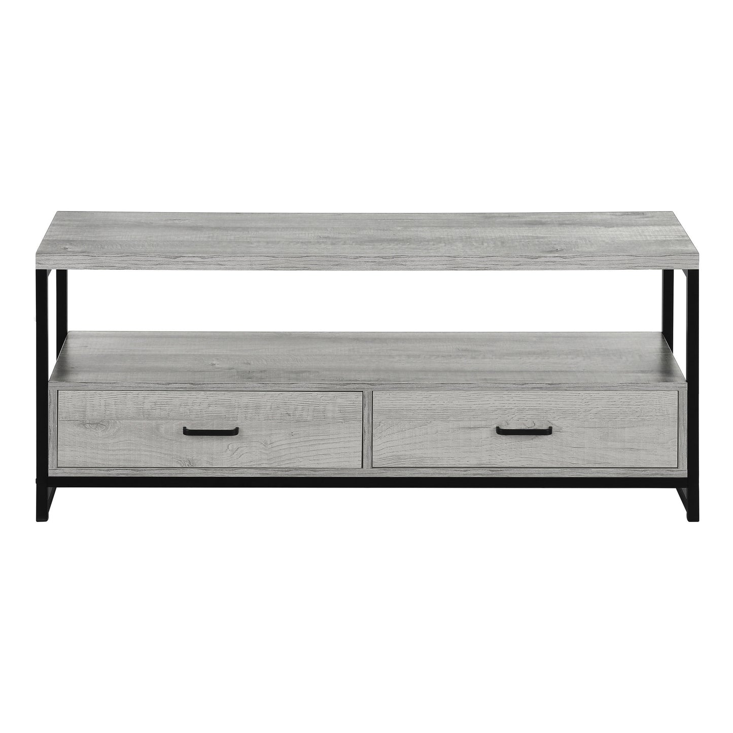 Gray Cabinet Enclosed Storage TV Stand By Homeroots | TV Stands | Modishstore - 8