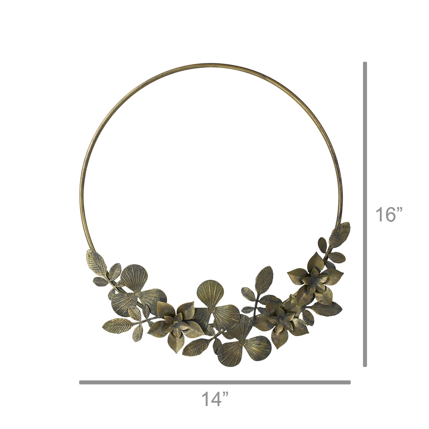 Astoria Floral Wreath, Metal Set Of 4 By HomArt | Wreath | Modishstore - 2