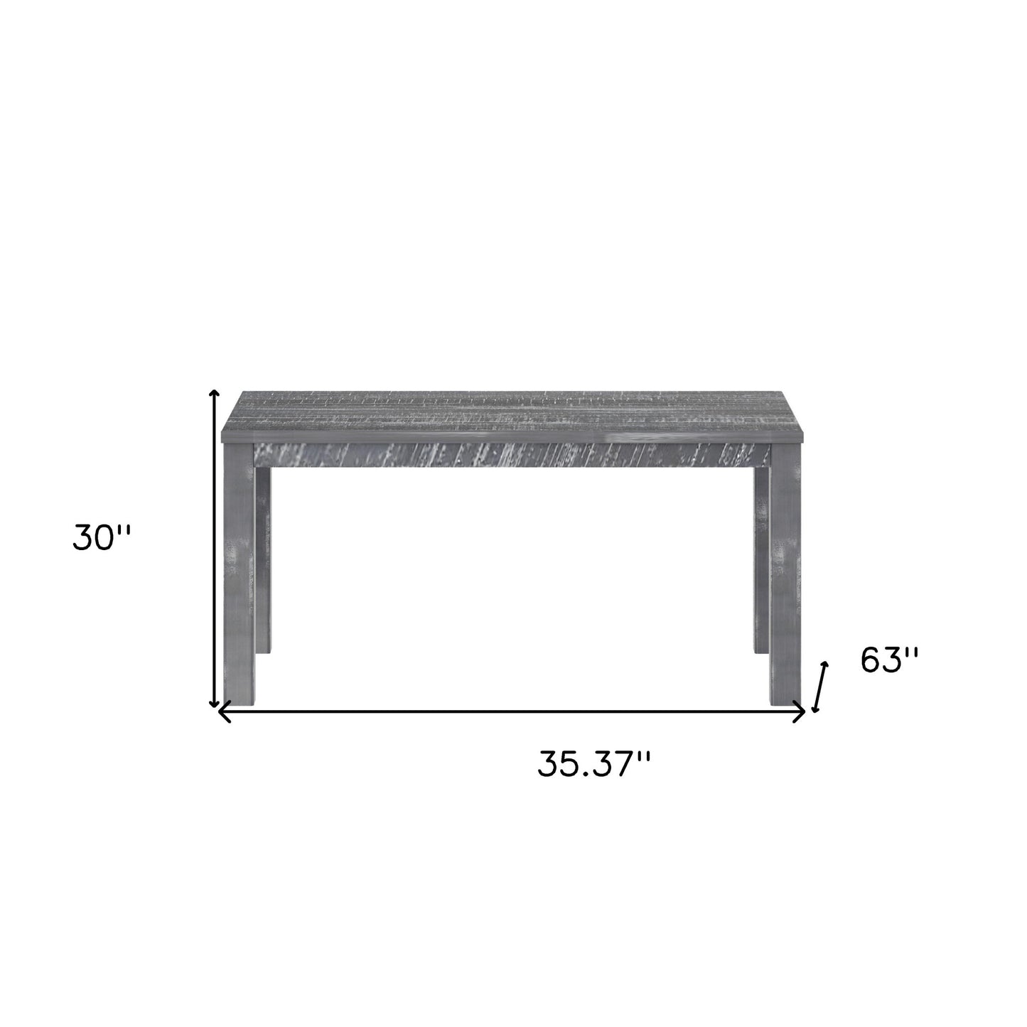 Gray Solid Wood Dining Table By Homeroots | Dining Tables | Modishstore - 6