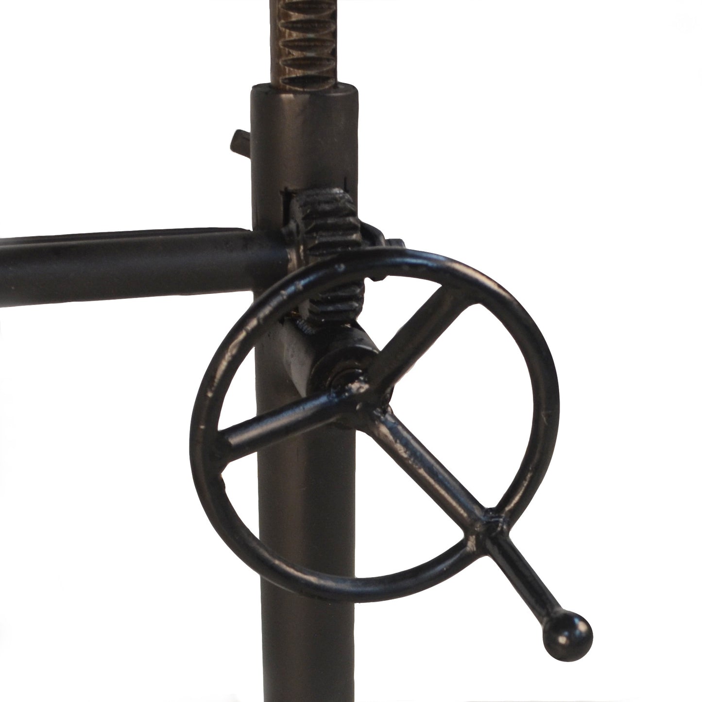 Brown And Black Solid Wood And Iron Trestle Base Dining Table By Homeroots | Dining Tables | Modishstore - 8