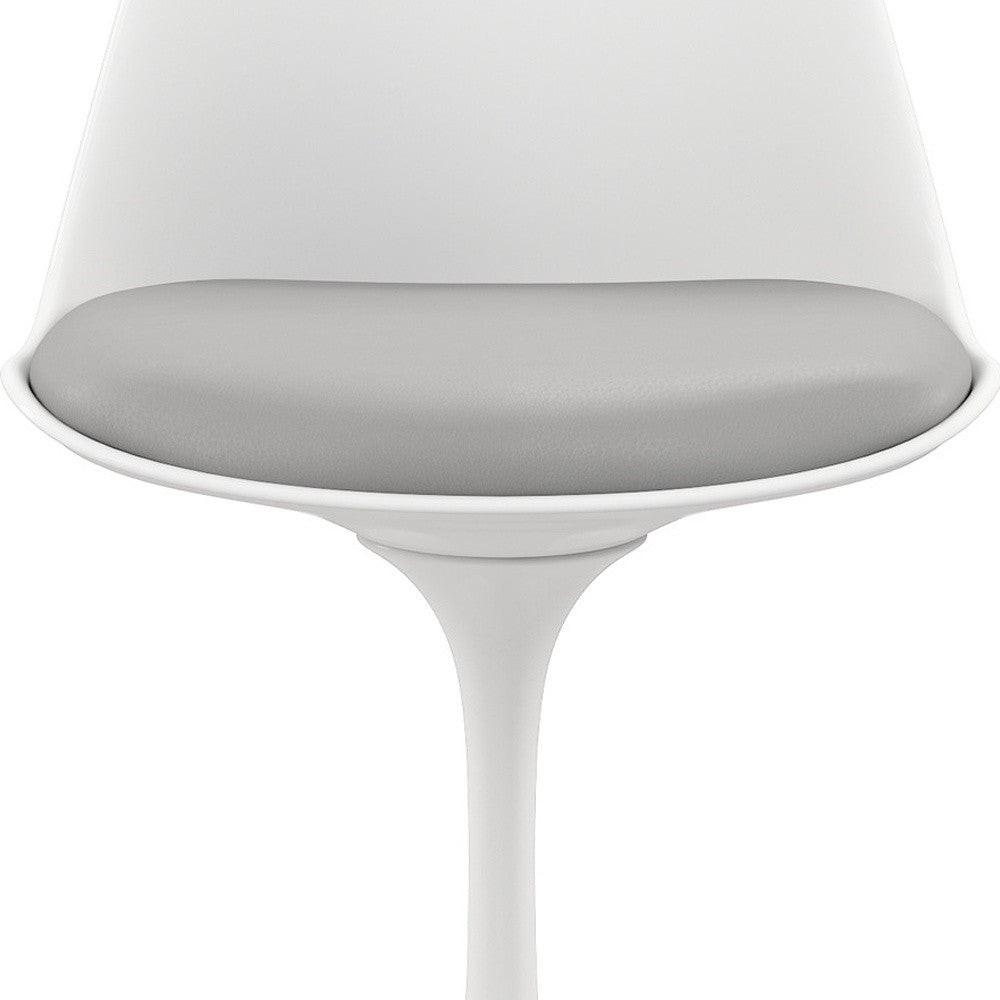 Gray And White Dining Side Chair By Homeroots | Dining Chairs | Modishstore - 8