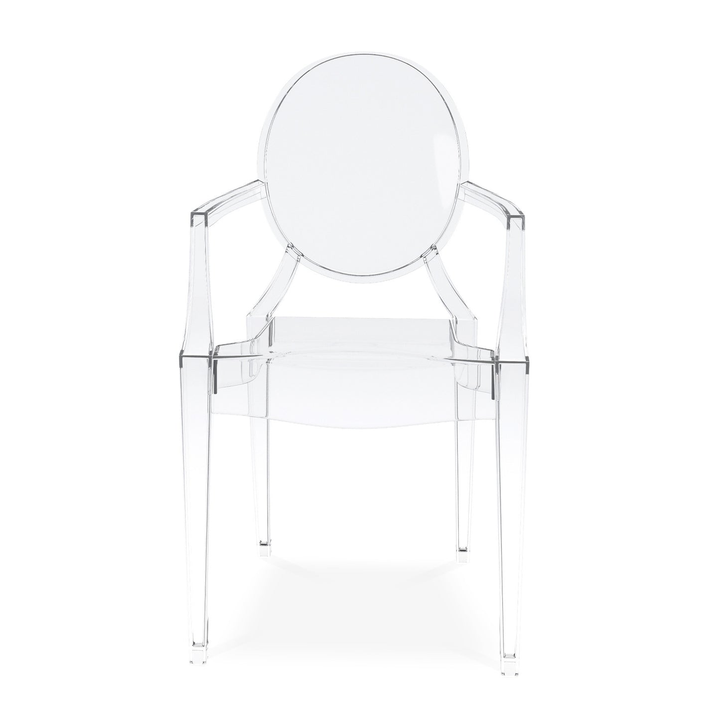 Clear Acrylic King Louis Back Dining Arm Chair By Homeroots | Dining Chairs | Modishstore - 8
