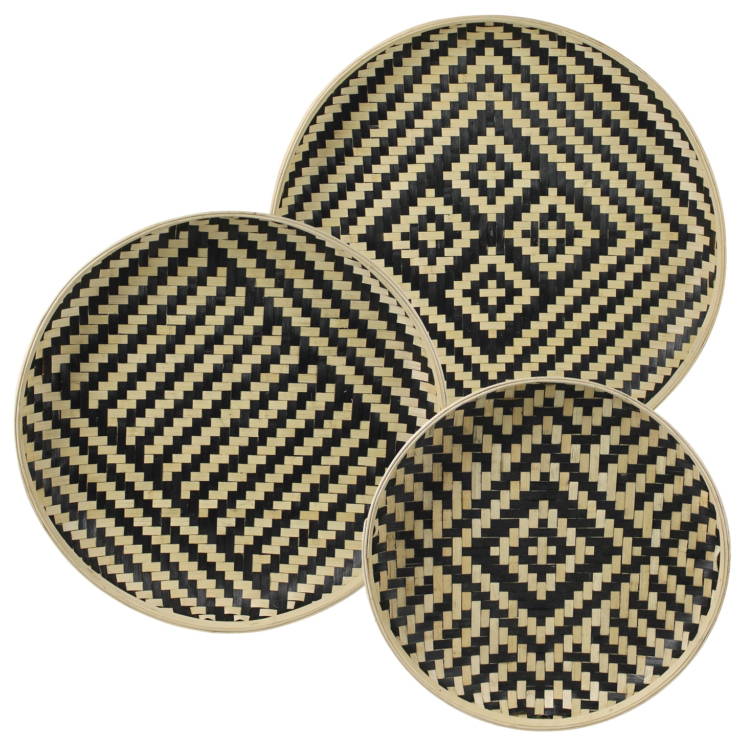 Acoma Trays, Rattan - Set of 6 By HomArt | Trays | Modishstore - 7