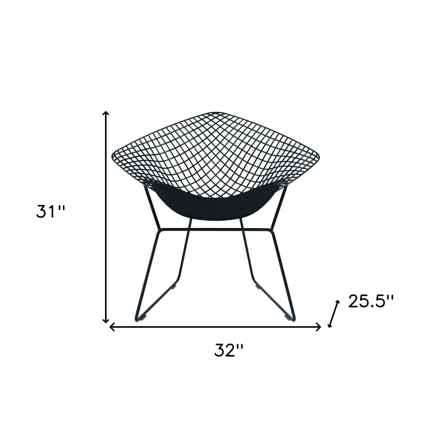 Black Lounge Chair By Homeroots | Accent Chairs | Modishstore - 6