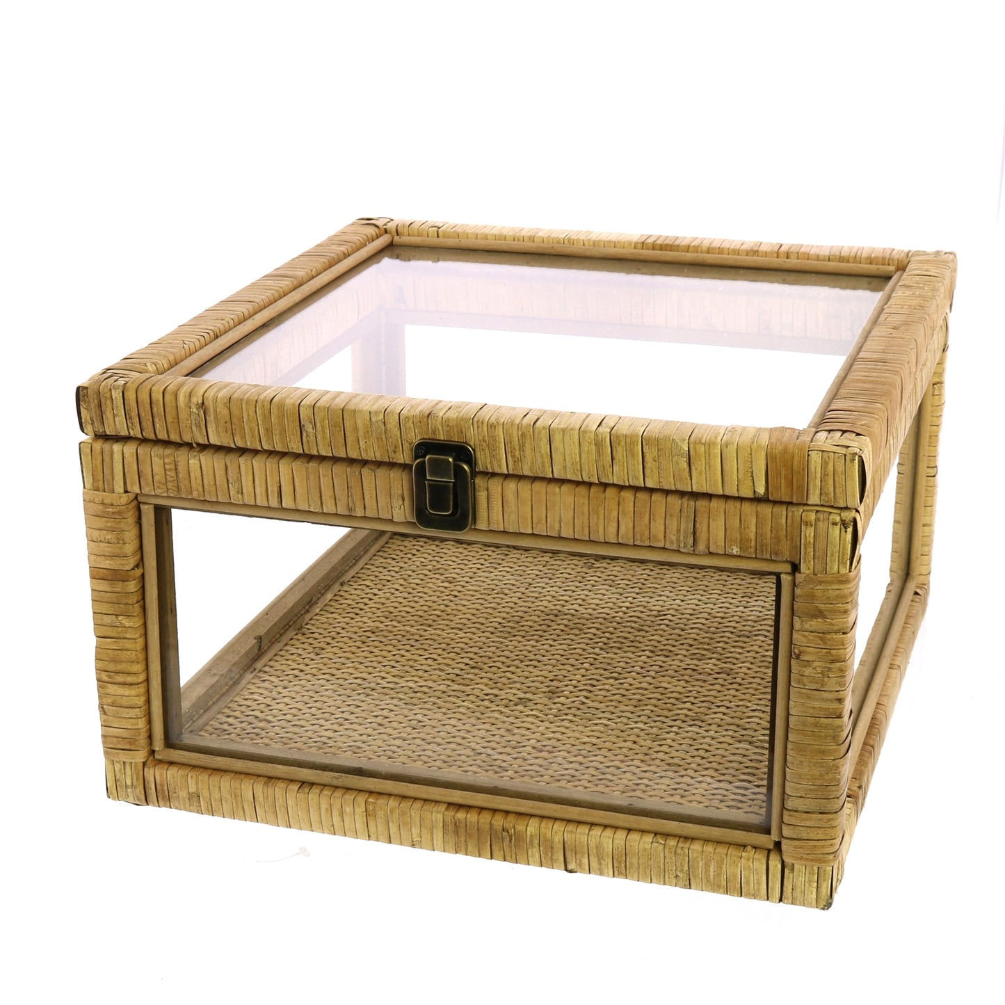 Cayman Rattan and Glass Case By HomArt | Display Cases | Modishstore - 6