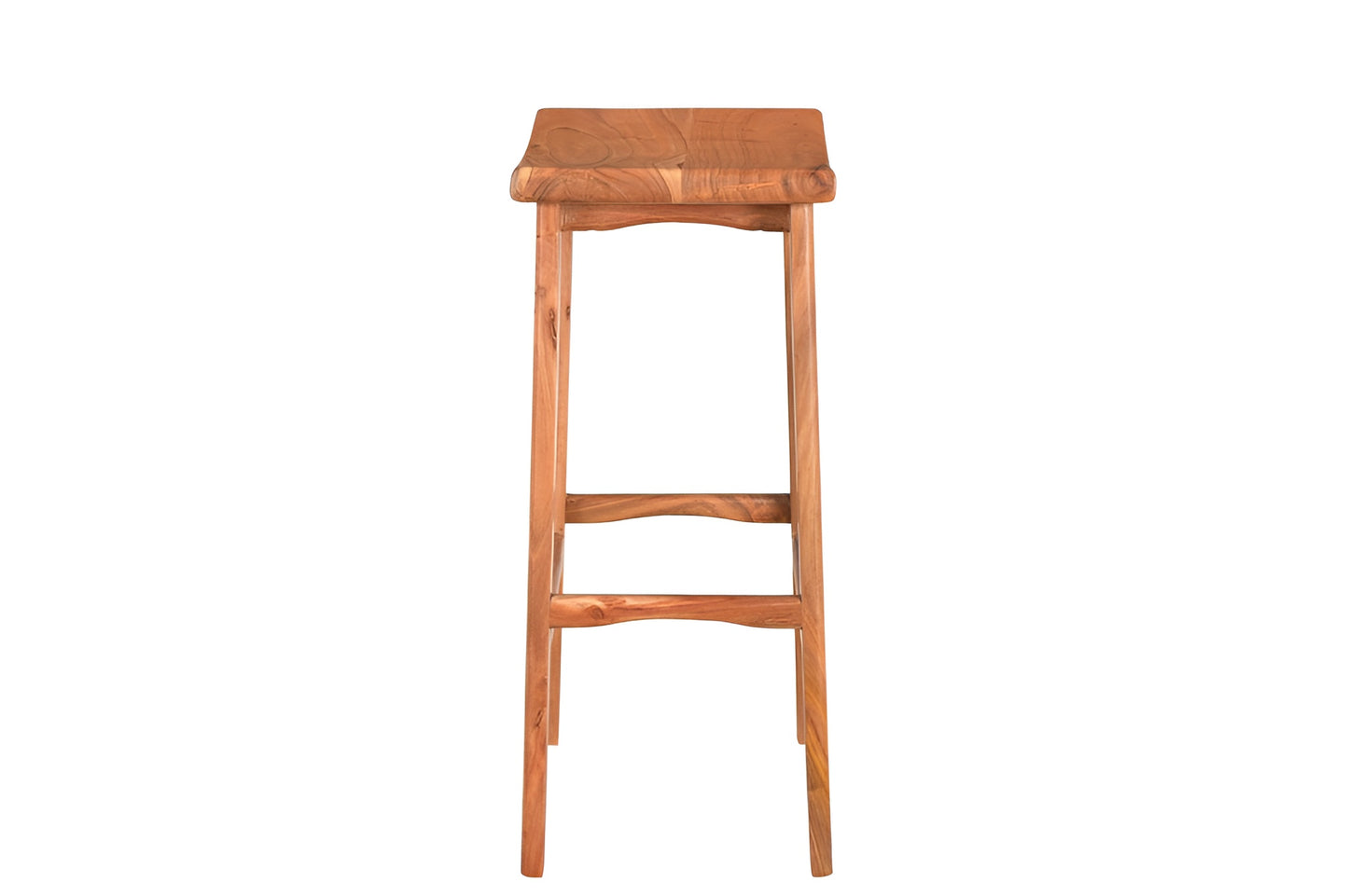 Brown Solid Wood Backless Counter Height Bar Chair By Homeroots | Bar Stools | Modishstore - 6