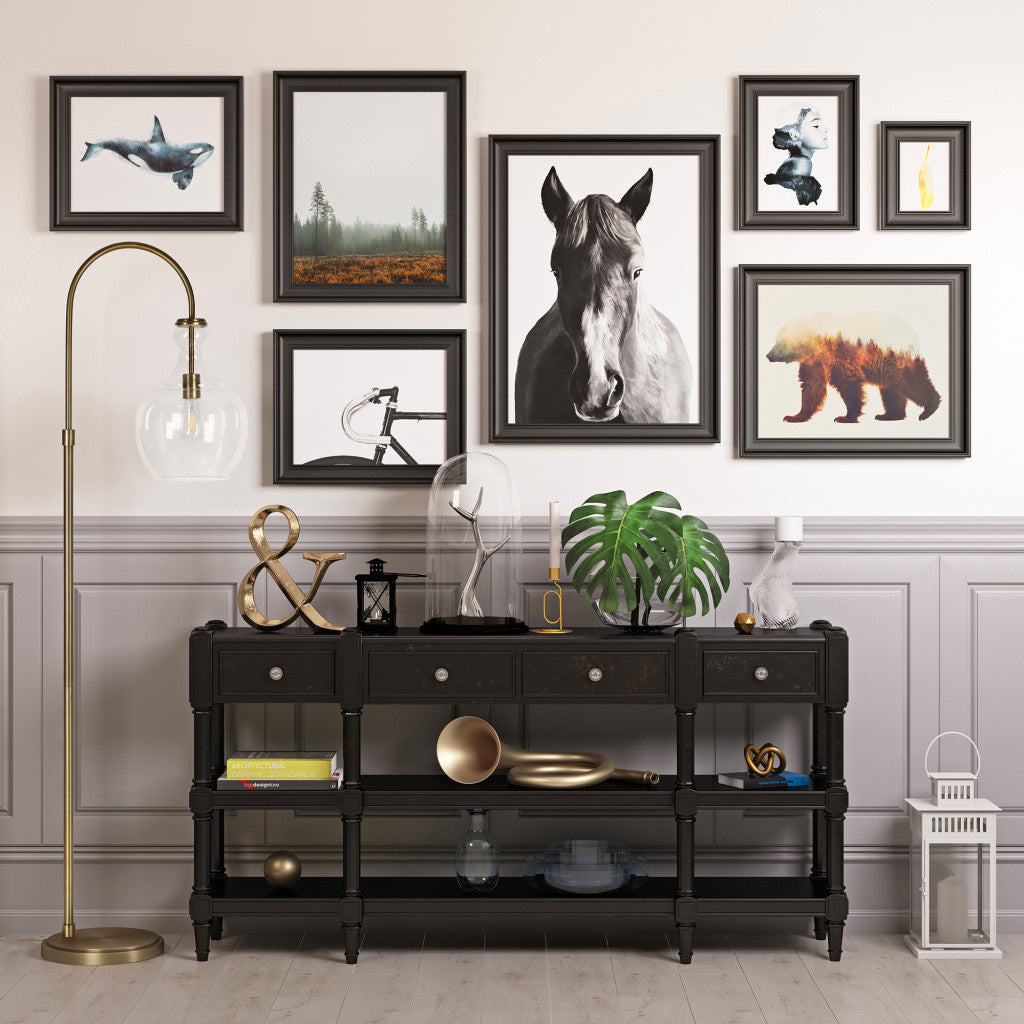 Brass Arched Floor Lamp With Clear Transparent Glass Dome Shade By Homeroots | Floor Lamps | Modishstore - 8