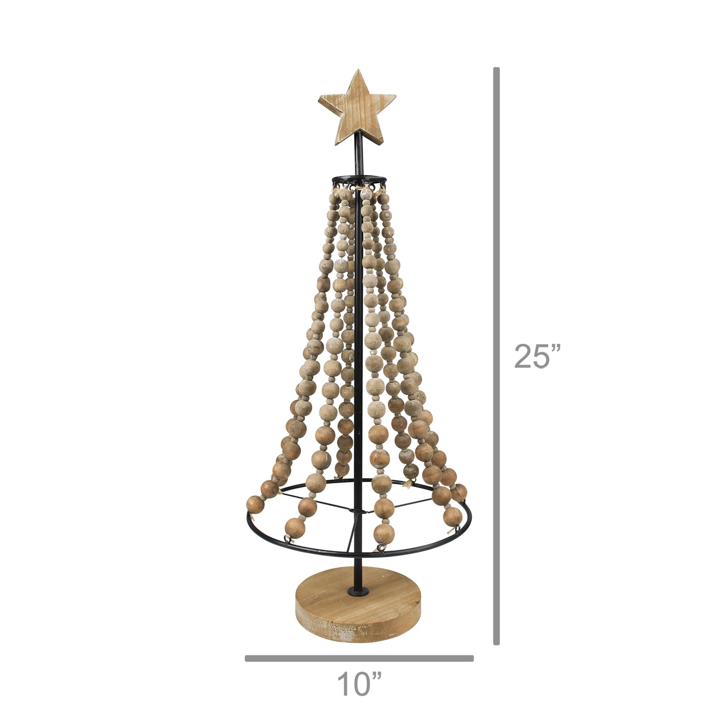 Wood Bead Christmas Tree Set Of 4 By HomArt | Christmas Trees | Modishstore - 2