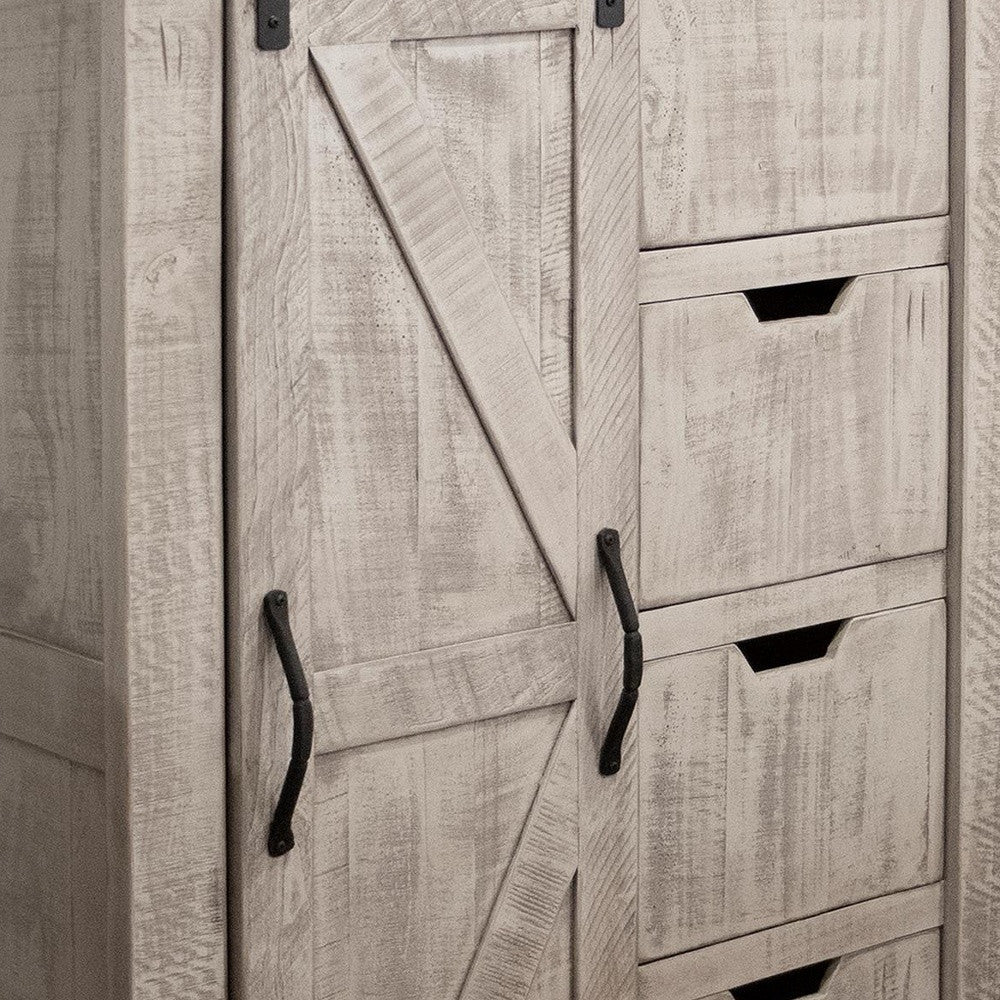 Light Gray Solid Wood Four Drawer Chest By Homeroots | Dressers | Modishstore - 5