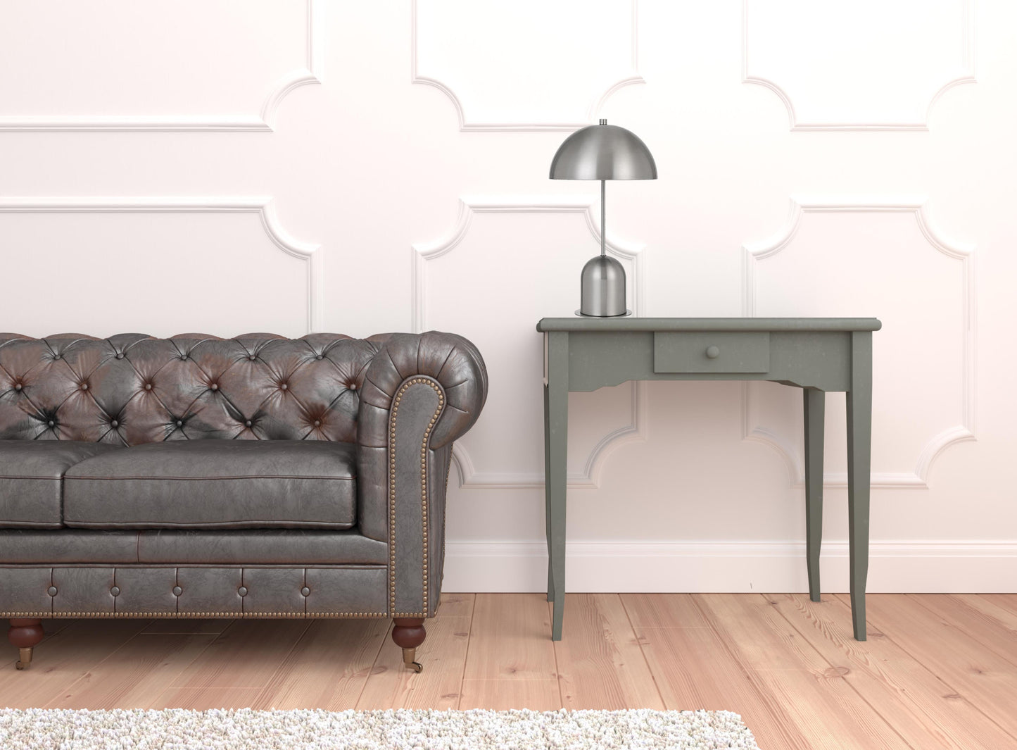 Nickel Metal Desk Table Lamp With Nickel Dome Shade By Homeroots | Table Lamps | Modishstore - 5