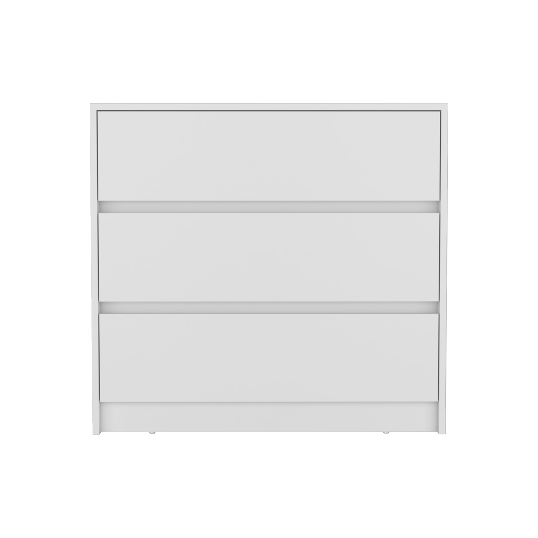 White Three Drawer Dresser By Homeroots | Dressers | Modishstore - 8