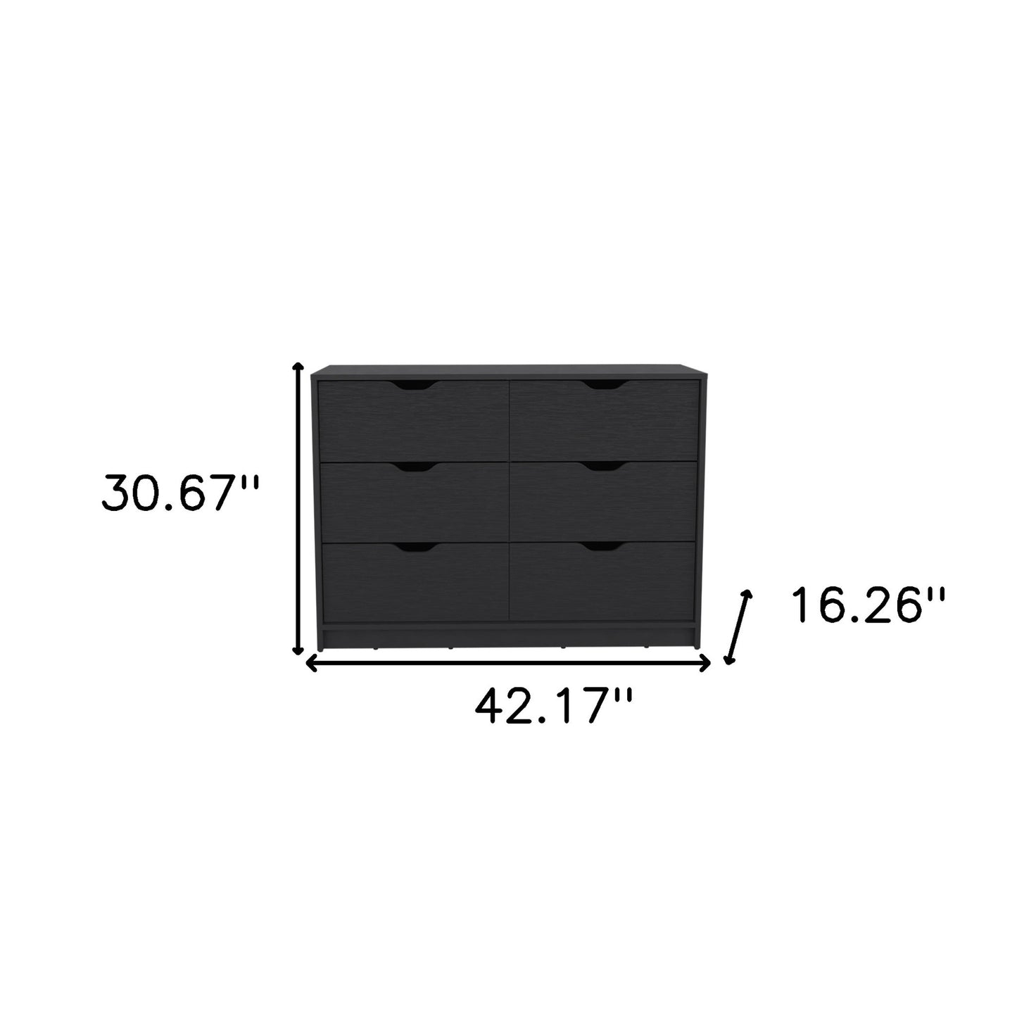 Black Four Drawer Dresser By Homeroots | Dressers | Modishstore - 8