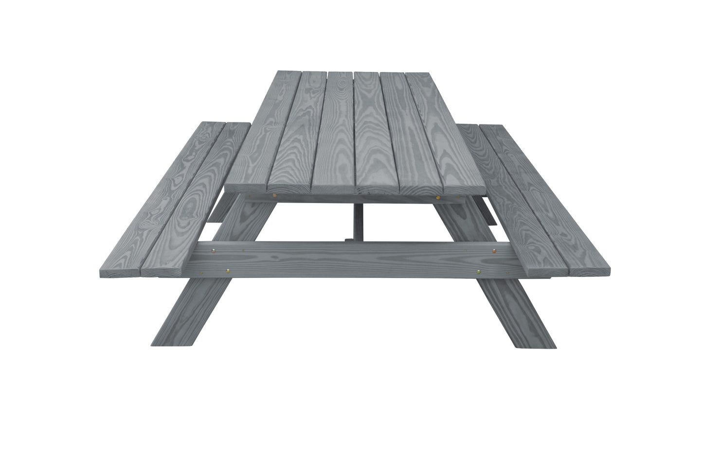 Gray Solid Wood Outdoor Picnic Table By Homeroots | Outdoor Tables | Modishstore - 4