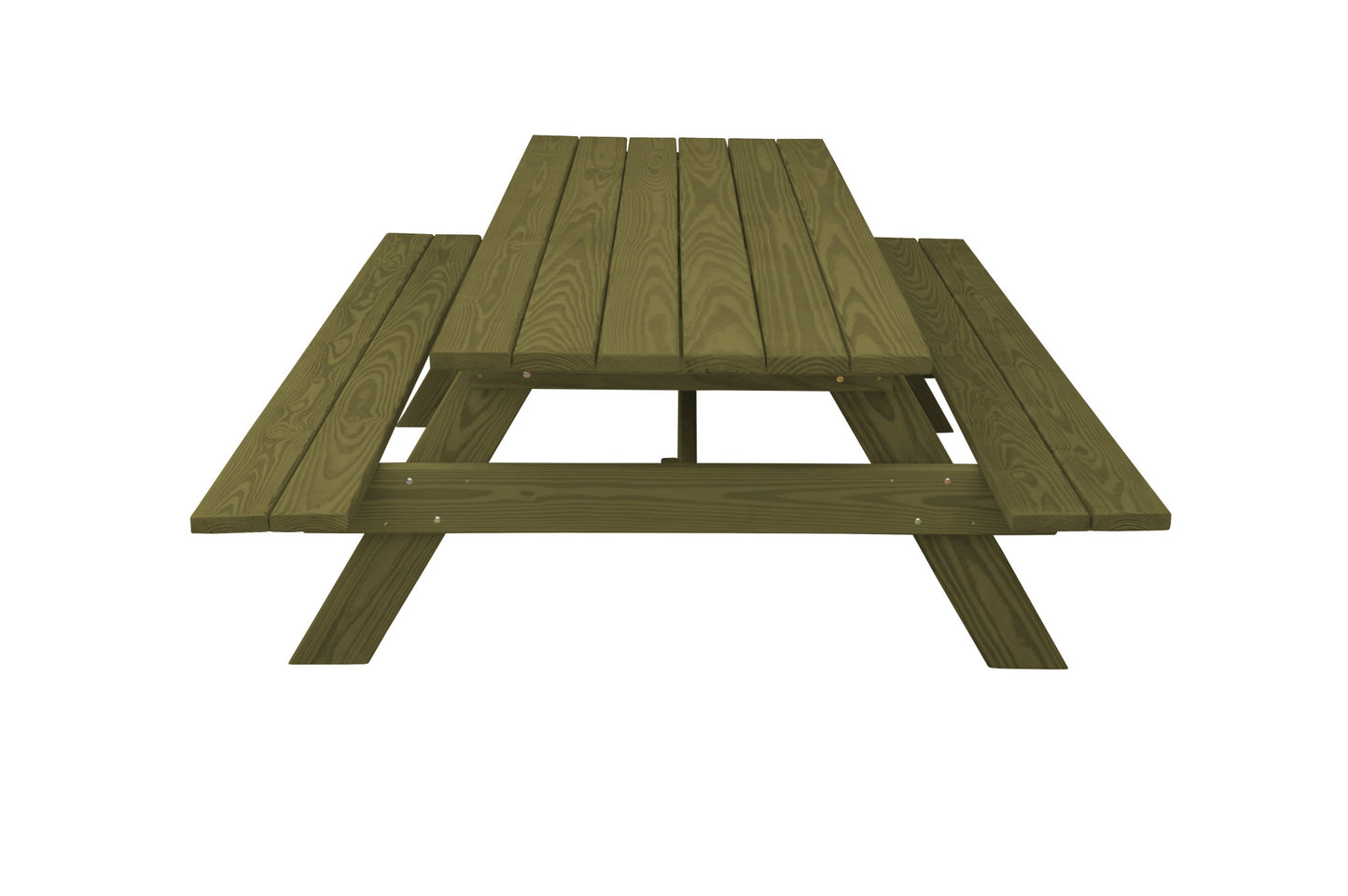 Green Solid Wood Outdoor Picnic Table By Homeroots | Outdoor Tables | Modishstore - 4