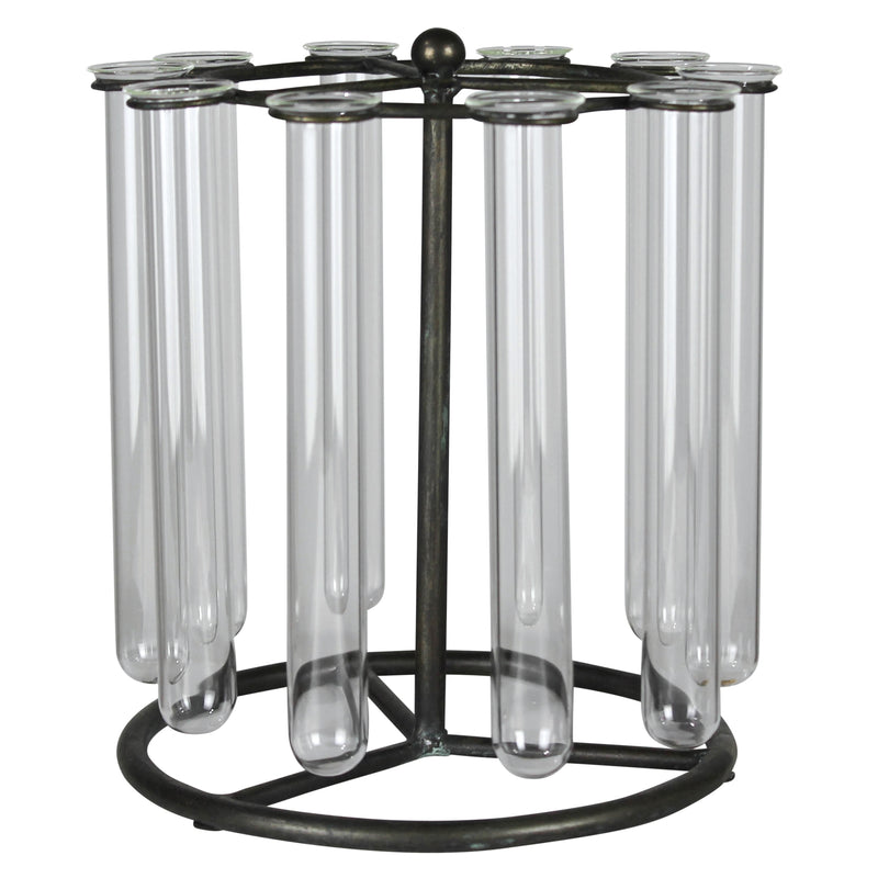Archer Tube Floral Display, Glass & Metal By HomArt | Display Cases | Modishstore