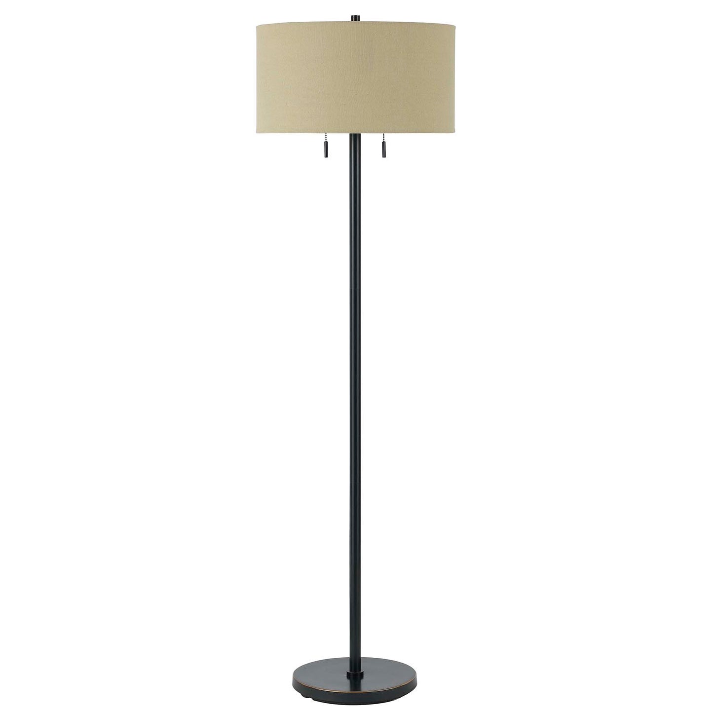 Bronze Two Light Traditional Shaped Floor Lamp With Brown Rectangular Shade By Homeroots | Floor Lamps | Modishstore - 6