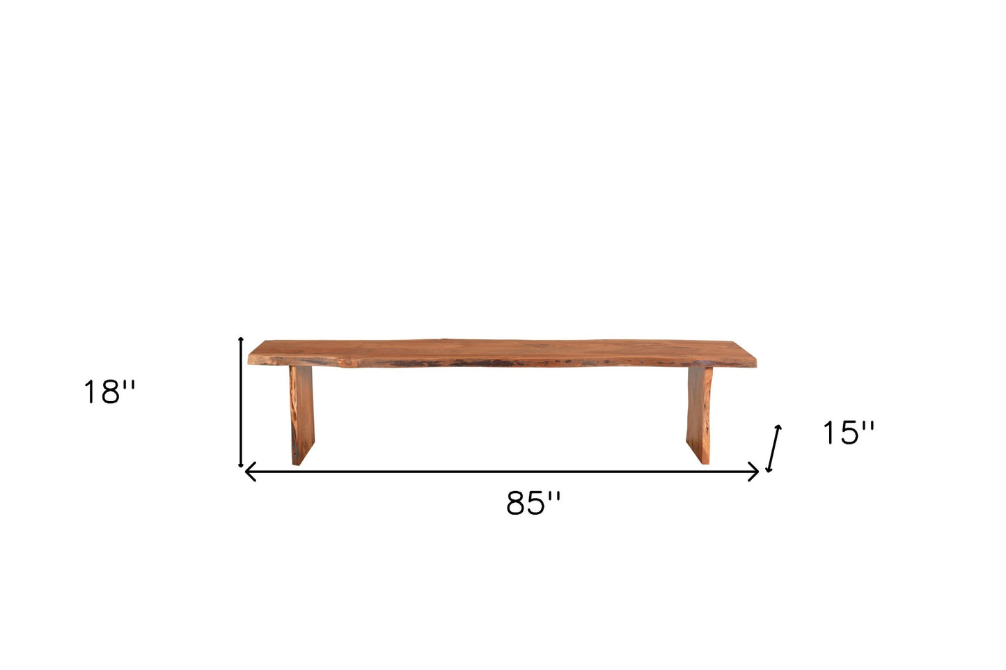 Natural Solid Wood Dining Bench By Homeroots | Benches | Modishstore - 7