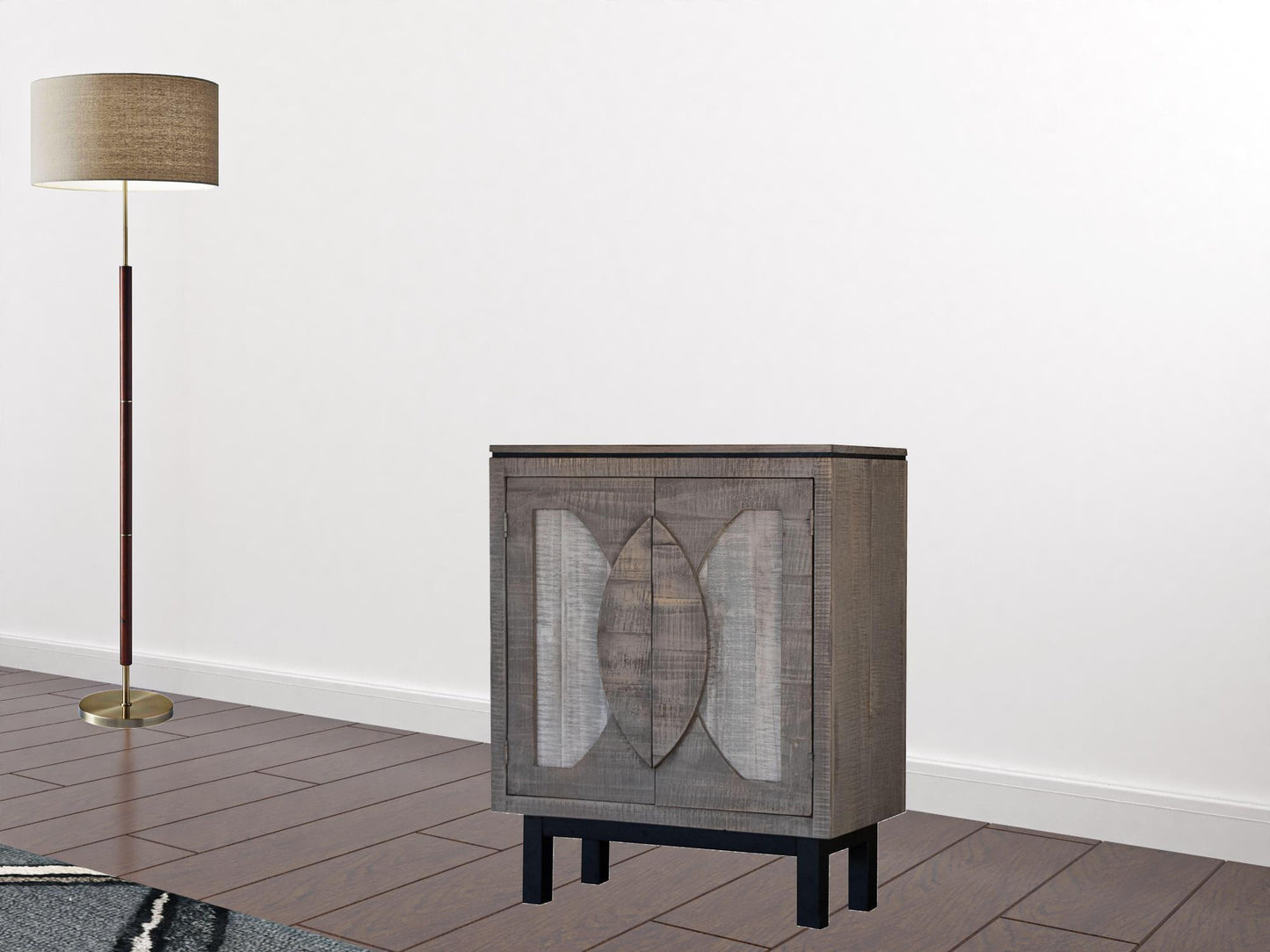 Gray Solid and Manufactured Wood Distressed Buffet Table By Homeroots | Sideboards | Modishstore - 6