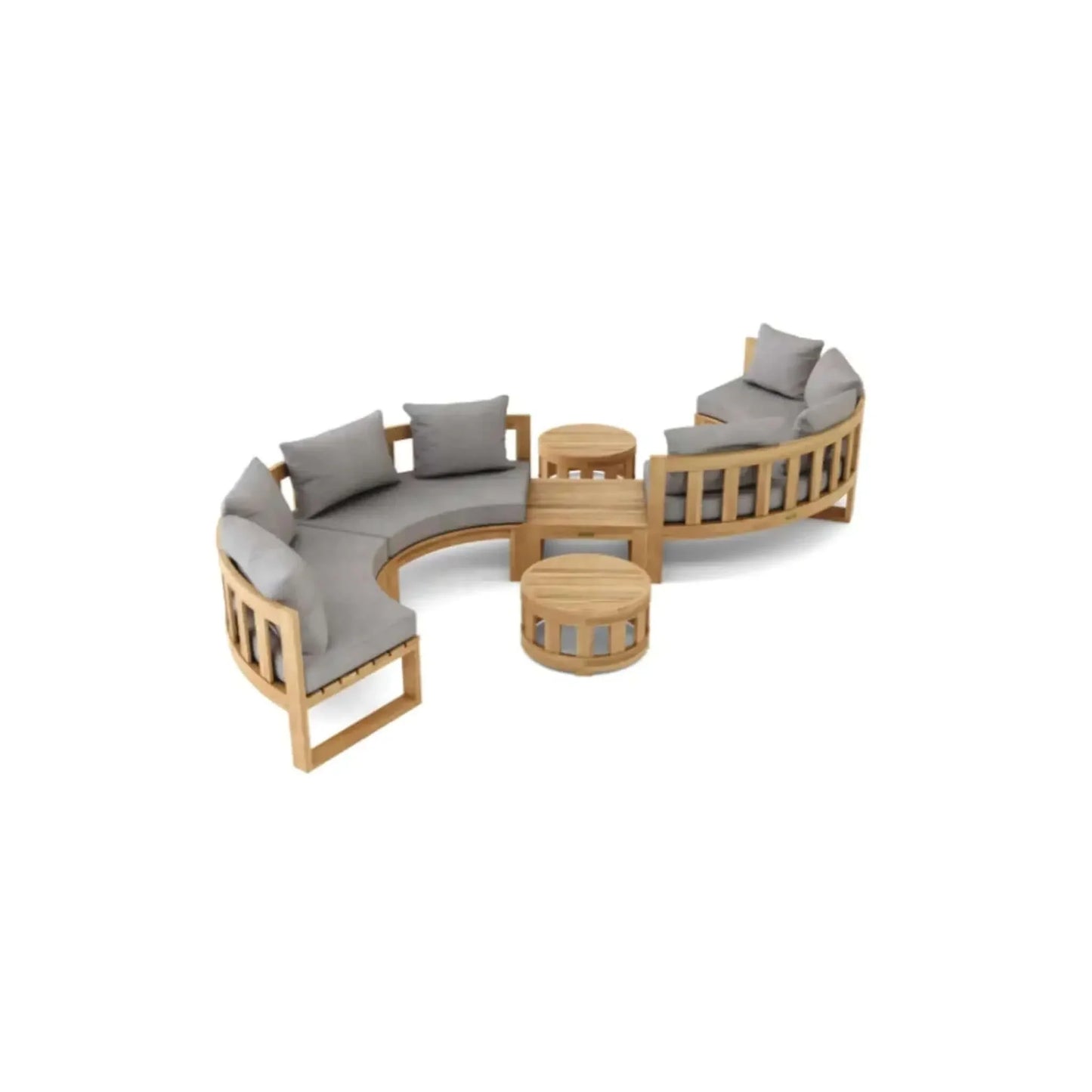 Circular Modular Deep Seating Set - SET-813 By Anderson Teak | Outdoor Sofas, Loveseats & Sectionals | Modishstore - 5