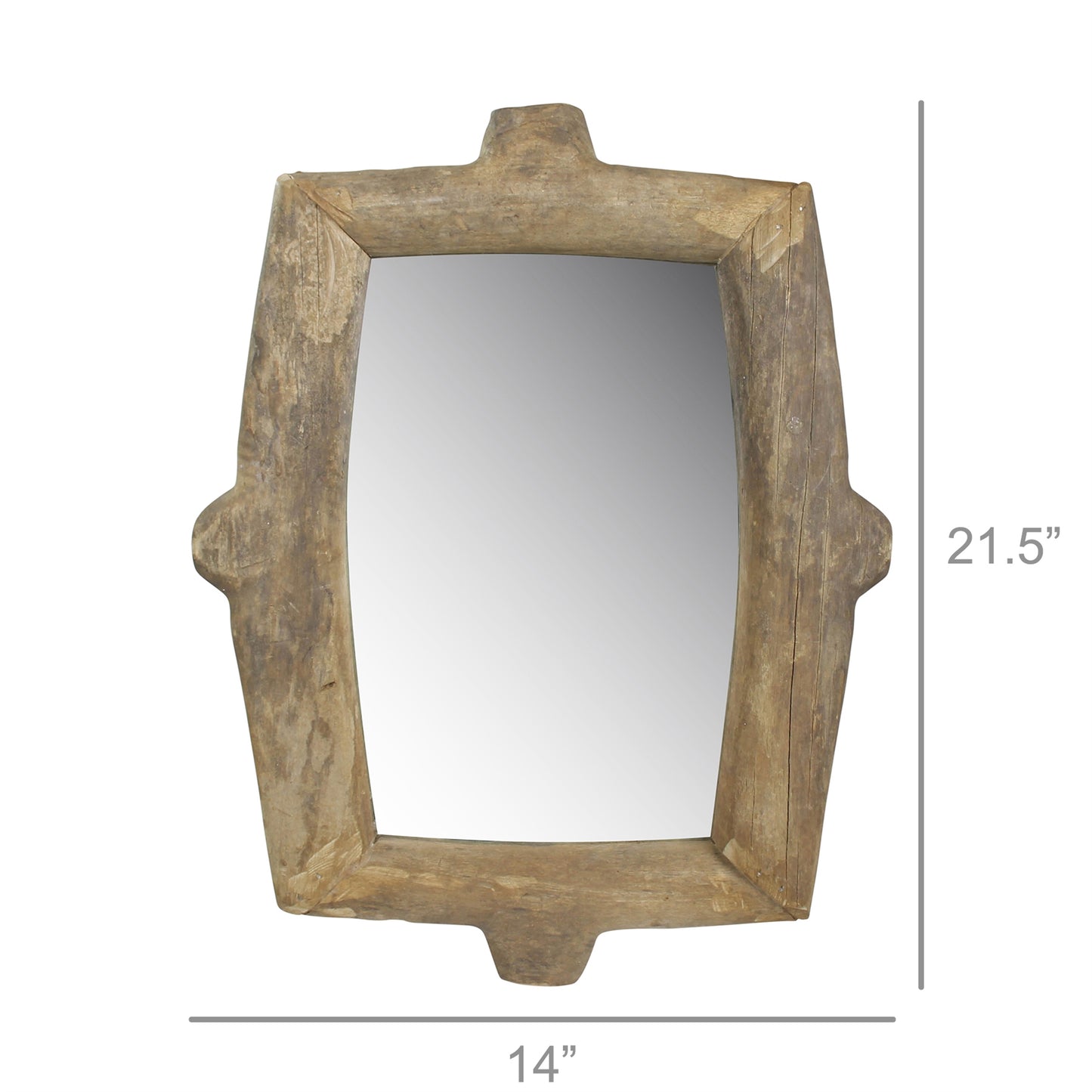 Ramsey Wheel Mirror, Wood - Rectangle By HomArt | Mirrors | Modishstore - 2
