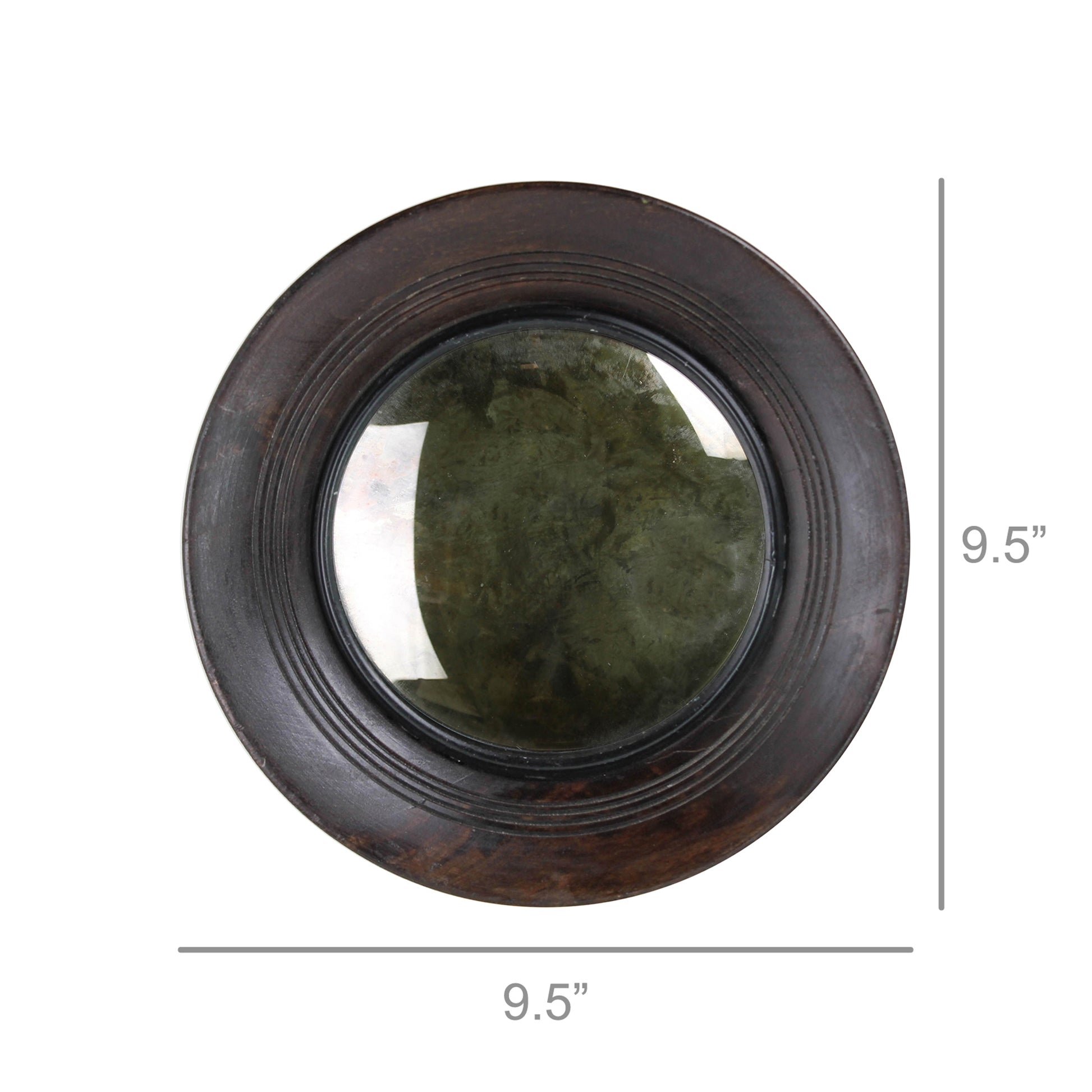 Dario Convex Mirror, Wood - Small By HomArt | Mirrors | Modishstore - 2