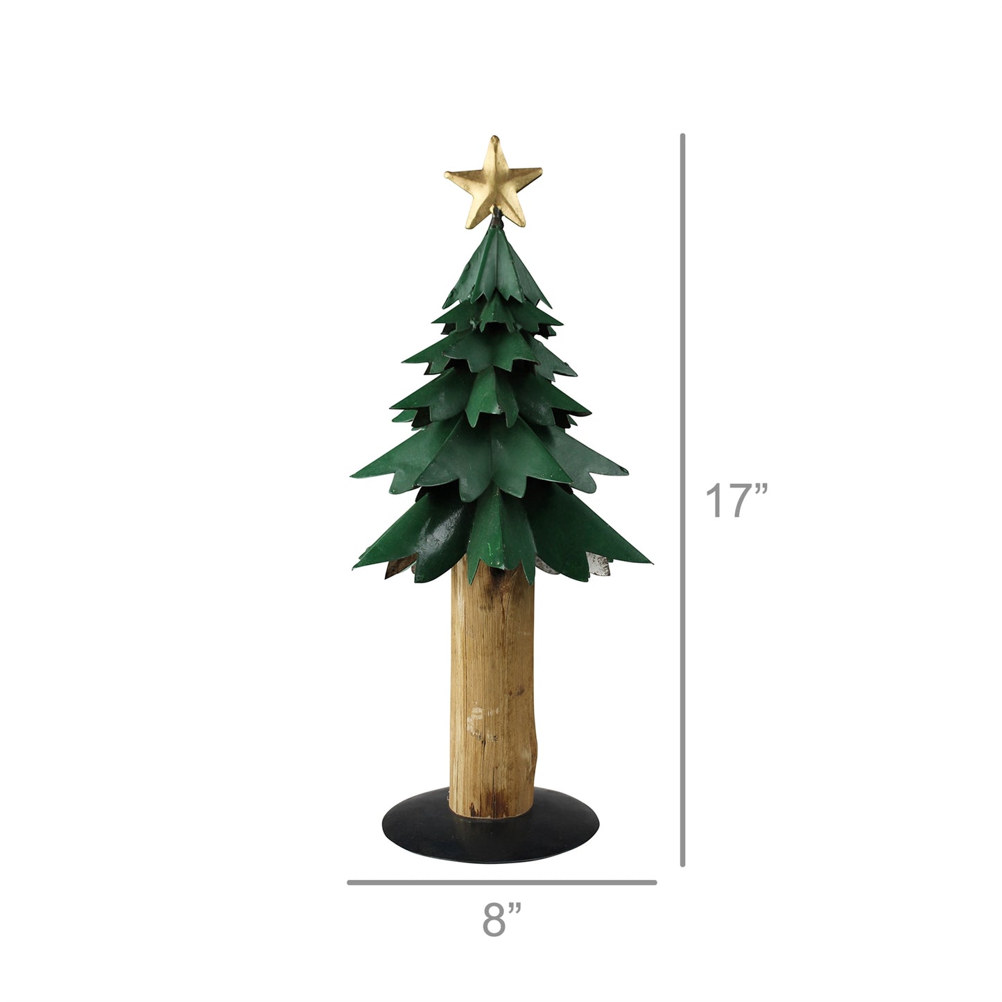 Purdy Tree, Metal with Wood Trunk Set Of 4 By HomArt | Christmas Trees | Modishstore - 2