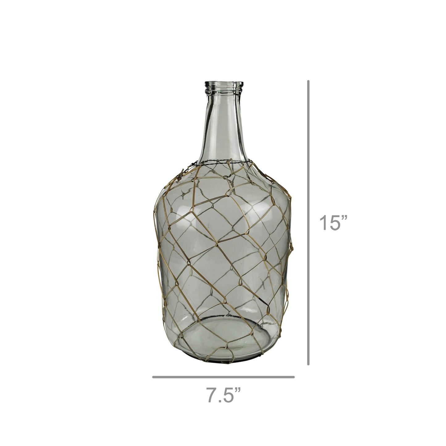 Conde Longneck Glass Bottle, Cane - Medium Set Of 4 By HomArt | Bottles & Jugs | Modishstore - 2