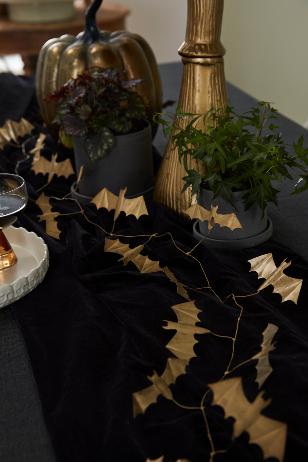 Winged Bat Garland Set of 2 By Accent Decor | Garland & Wreath | Modishstore - 5