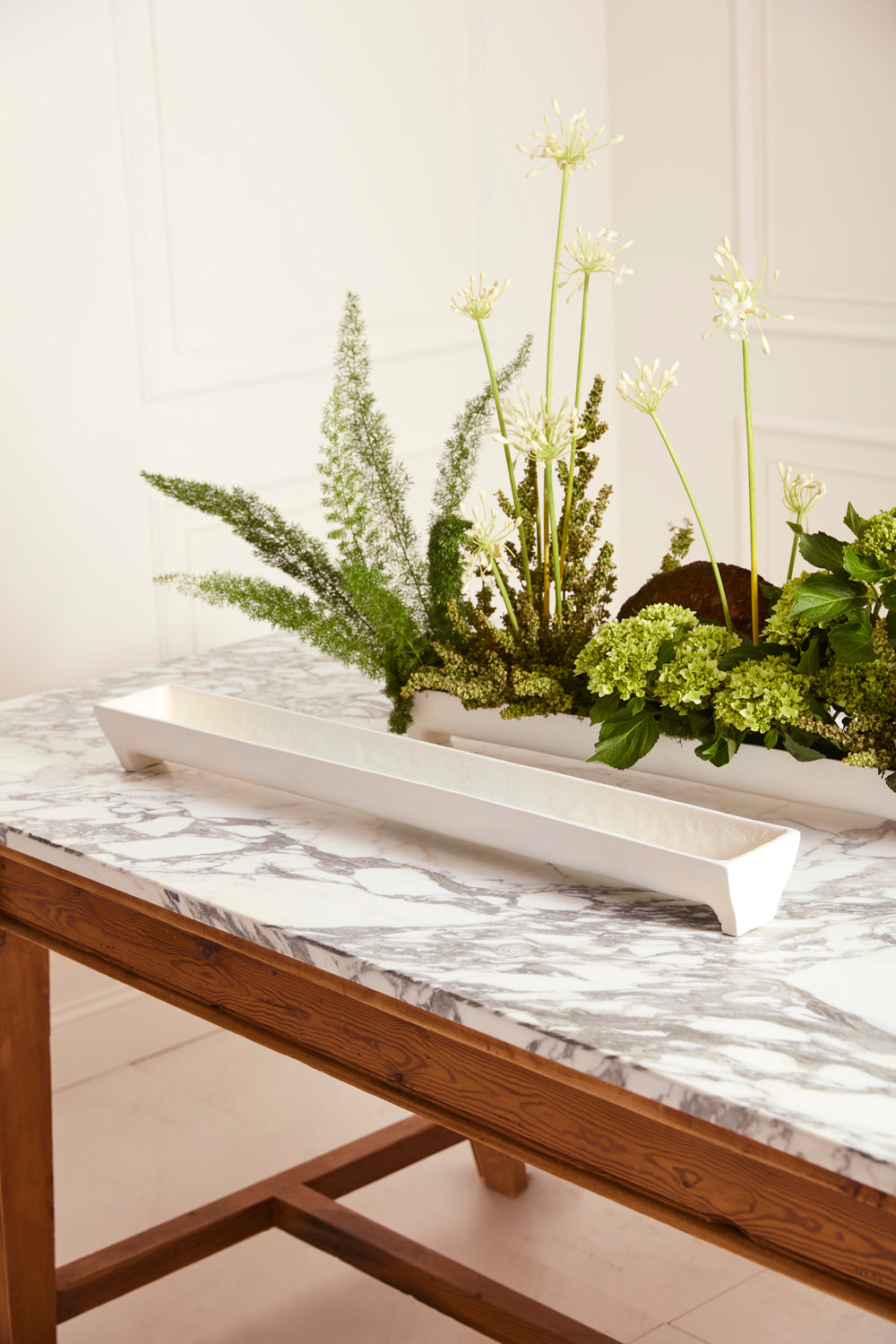 White Edison Tray Set of 2 By Accent Decor | Planters, Troughs & Cachepots | Modishstore - 8