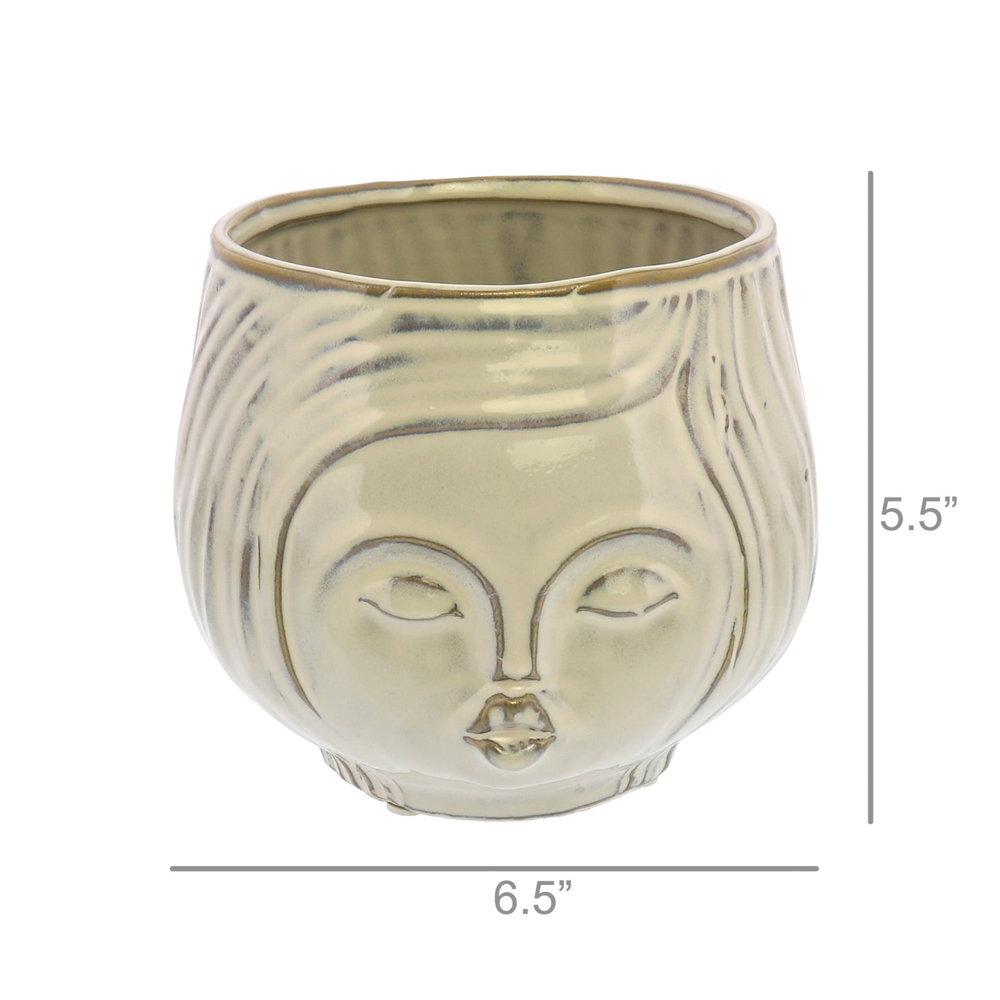 Pucker Up Ceramic Vase - Fancy White Set Of 4 By HomArt | Vases | Modishstore - 4