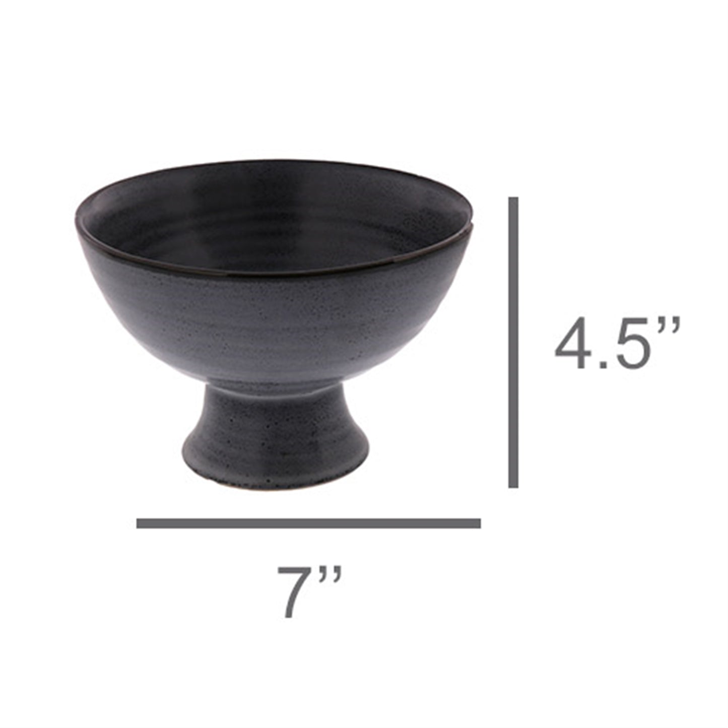 Levi Footed Bowl, Ceramic - Large - Fancy Blue Set Of 4 By HomArt | Decorative Bowls | Modishstore - 2