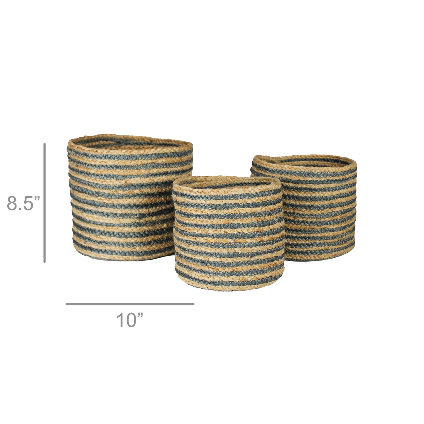 Bossa Hemp Baskets, Set of 6 By HomArt | Bins, Baskets & Buckets | Modishstore - 4