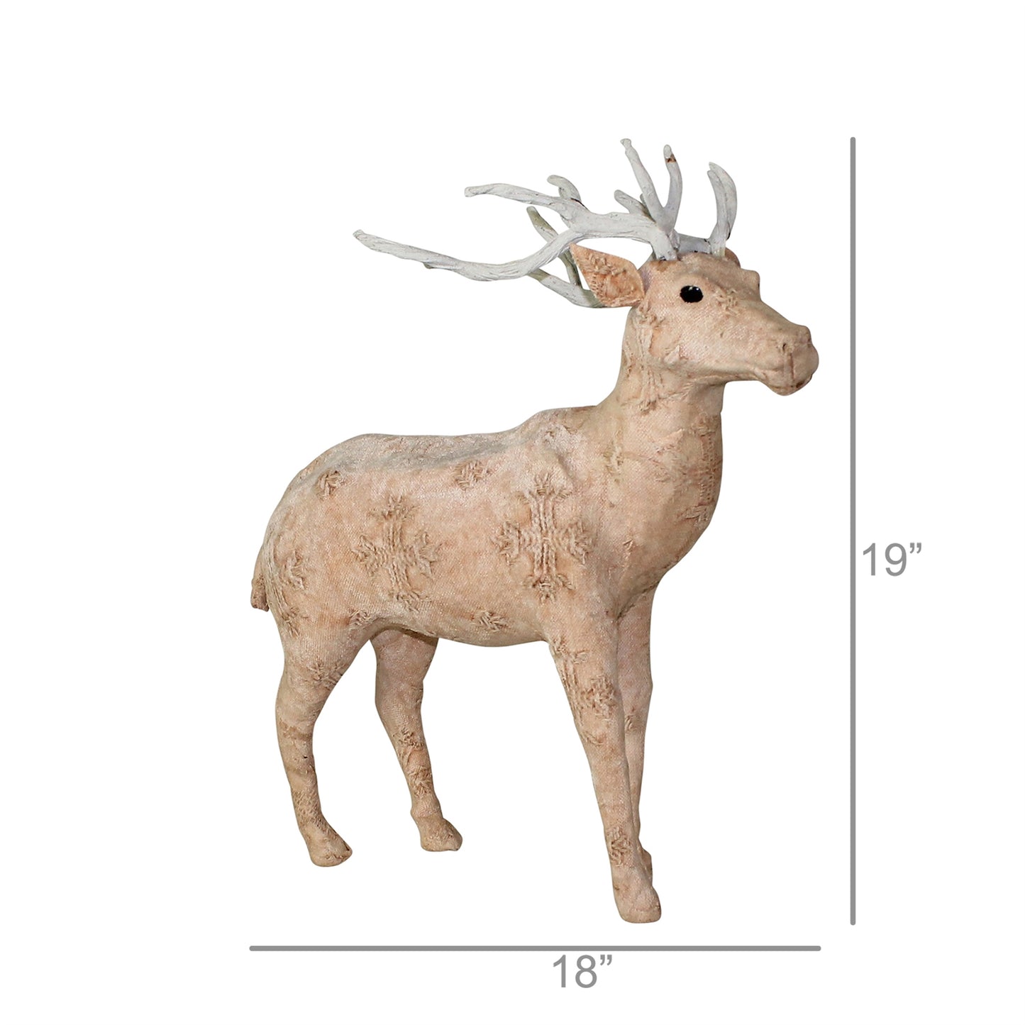 Blush Stag Standing - Large - Stonewashed Pink By HomArt | Animals & Pets | Modishstore - 4