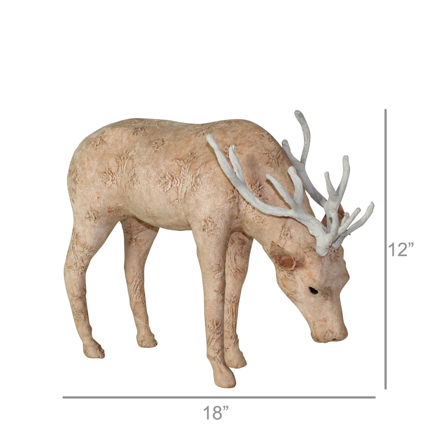 Blush Stag Grazing - Large - Stonewashed Pink By HomArt | Animals & Pets | Modishstore - 4