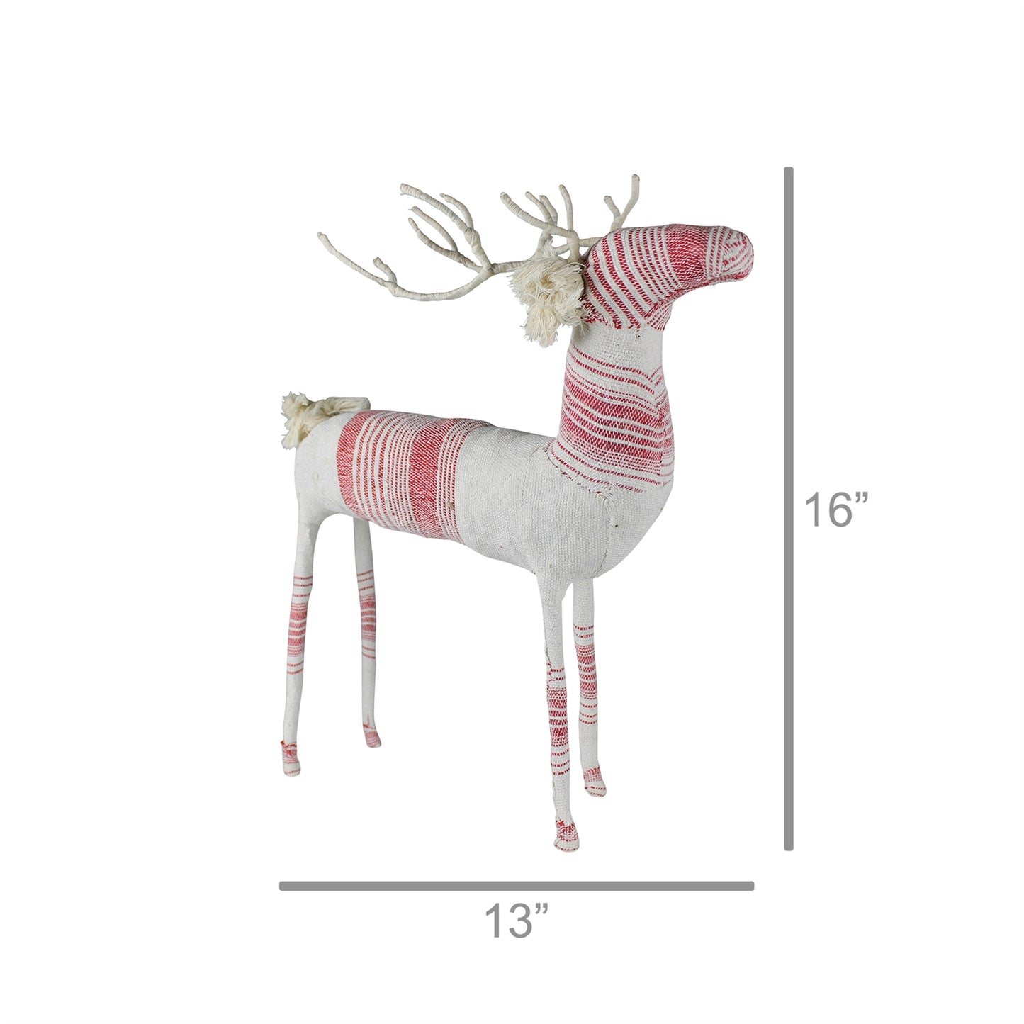 Nord Stag, Red & White - Large Set Of 4 By HomArt | Animals & Pets | Modishstore - 2