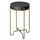 Echo Side Table, Brass & Black Stucco By HomArt | Side Tables | Modishstore - 2