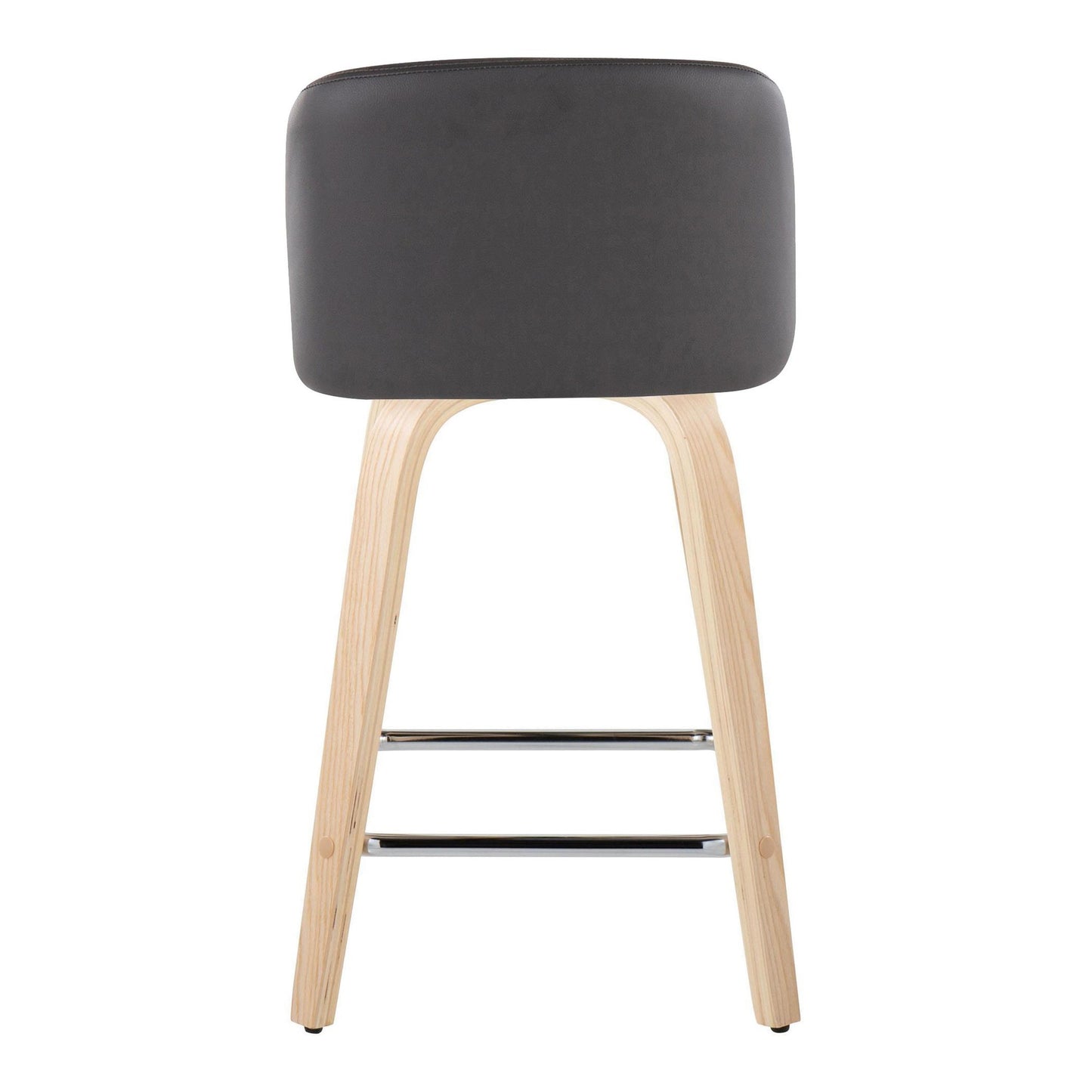 Toriano 24" Fixed Height Counter Stool - Set of 2 Brown By LumiSource | Counter Stools | Modishstore - 16