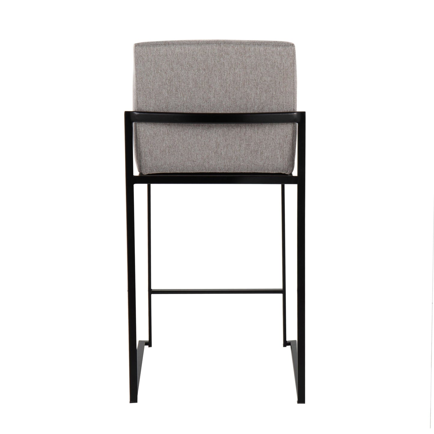 Fuji High Back 26" Fixed-Height Counter Stool - Set of 3 By LumiSource - B26-FUJIHBFB BKBG3 | Counter Stools | Modishstore - 24