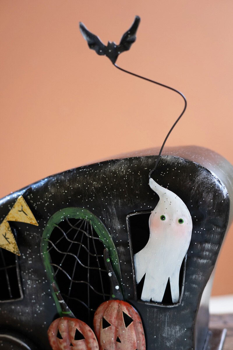 Painted Metal Halloween Camper By Kalalou | Holiday | Modishstore - 2